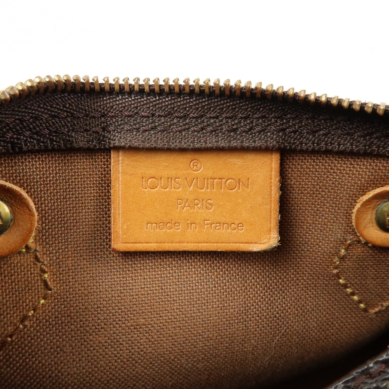 Louis Vuitton Monogram Mini Speedy Hand Shoulder Bag Brown M41534