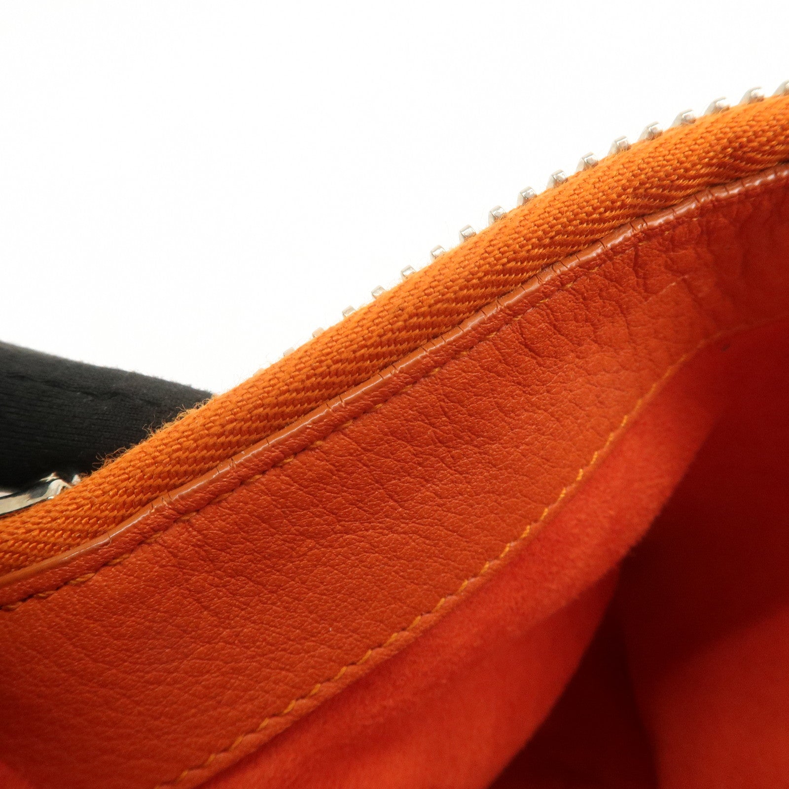 Ferragamo Gancini Leather Tote Bag Hand Bag SHouder Bag Orange