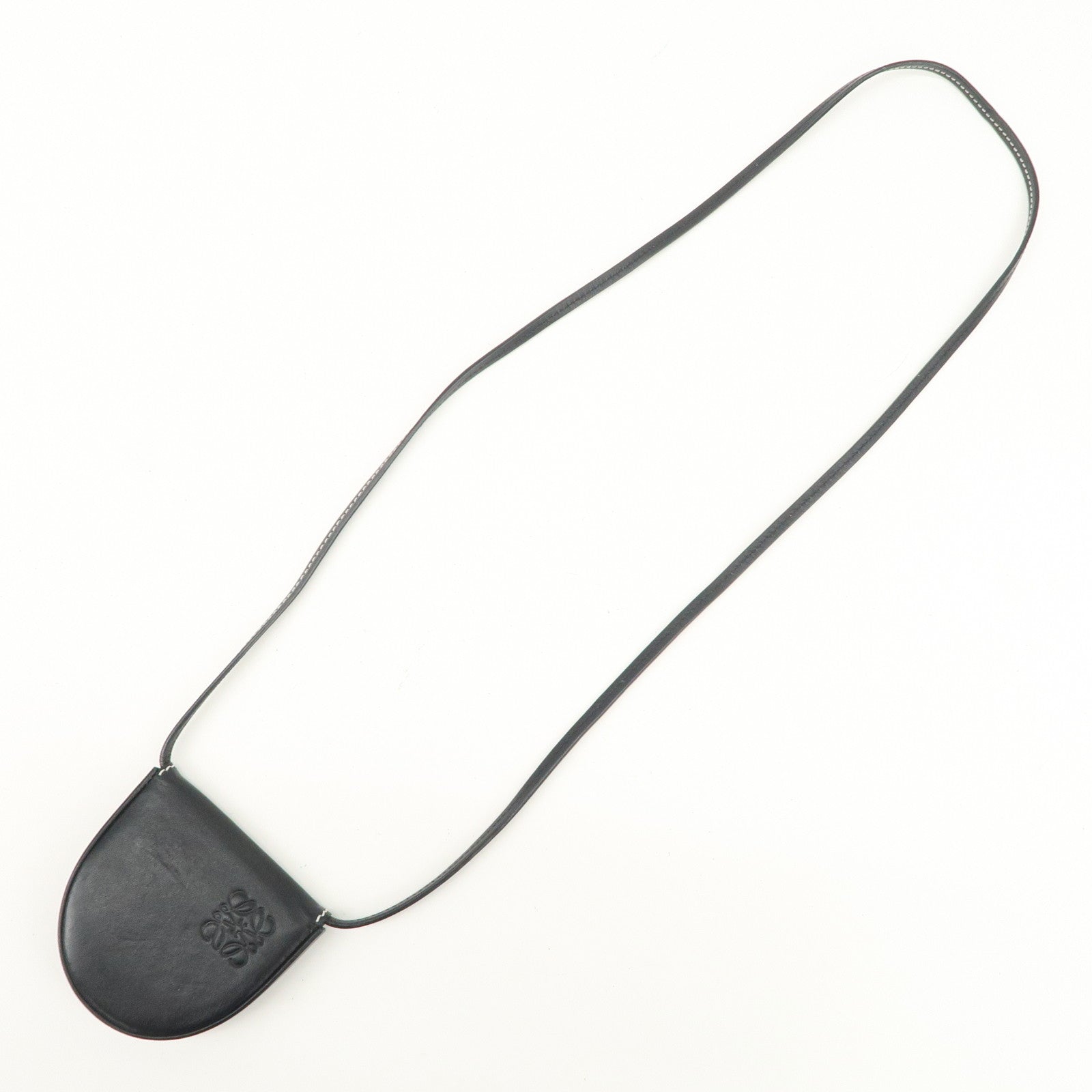 LOEWE Anagram Leather Mini Heel Shoulder Strap Pouch Coin Case