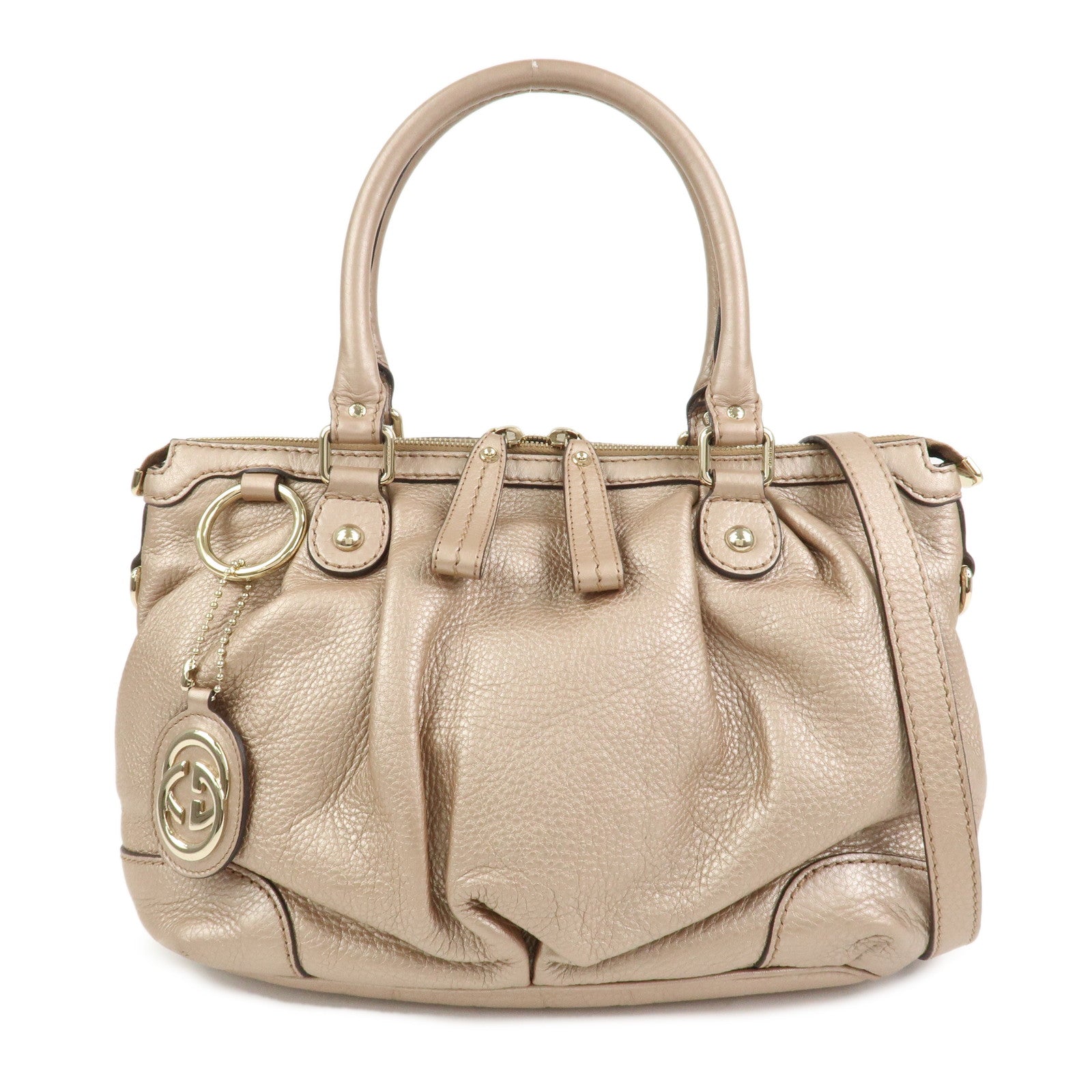GUCCI Sukey Interlocking G Leather 2Way Bag Shoulder Bag 247902