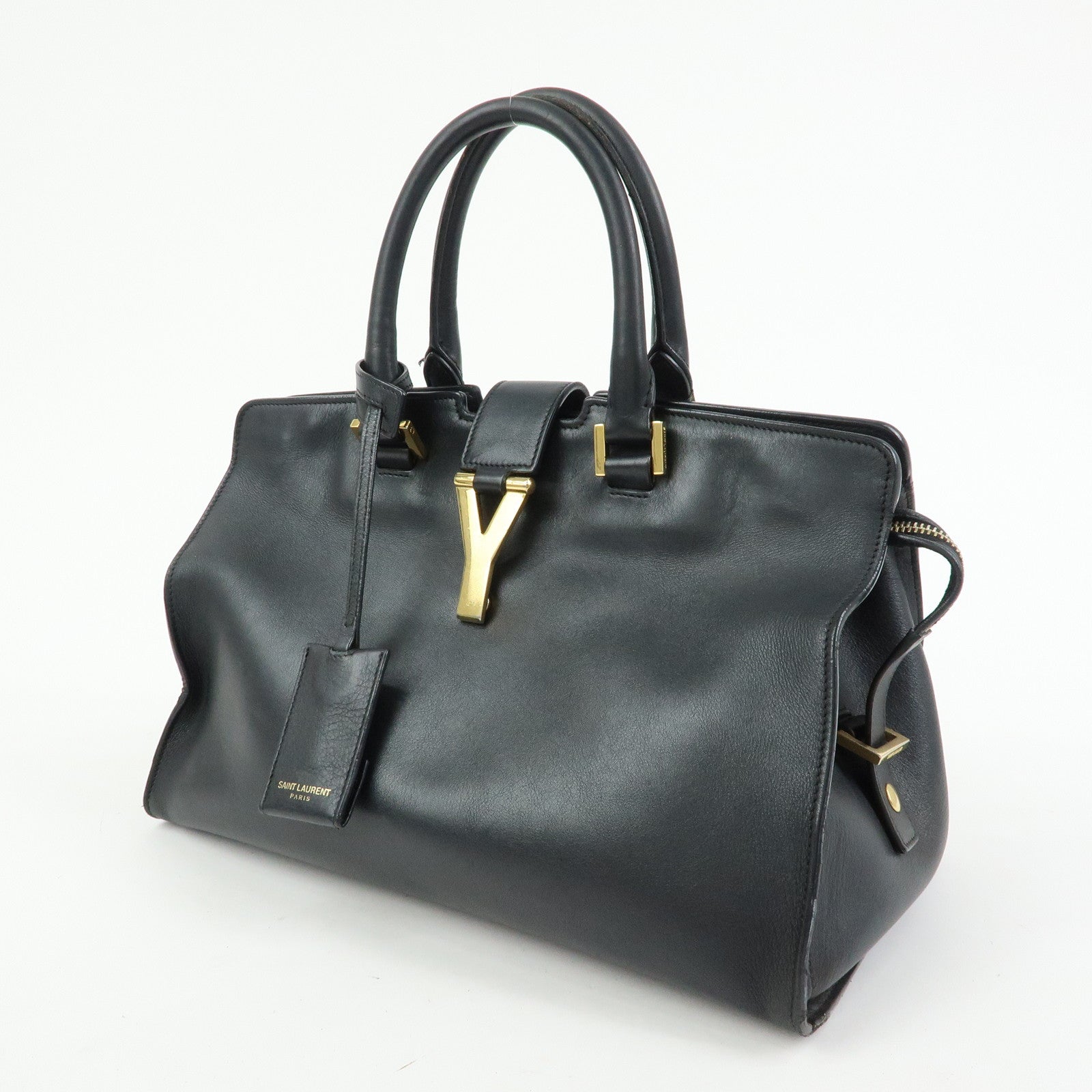 SAINT LAURENT PARIS Petit Cabas Y Line Leather 2WayBag Black 311210