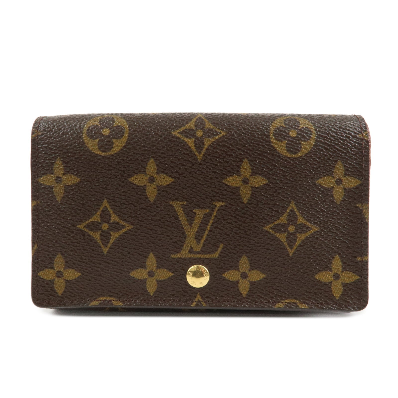 Louis Vuitton Monogram Porte Monnaie Zip Bifold Wallet M61735 Used
