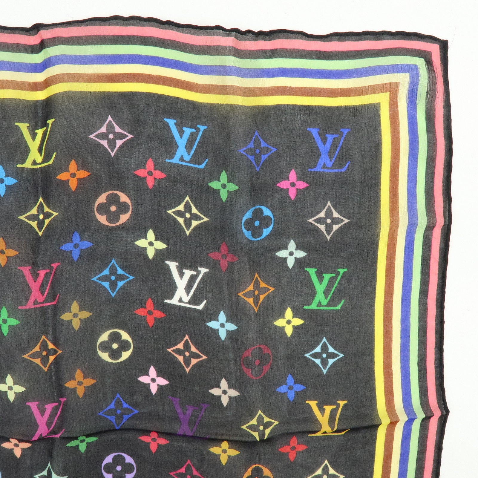 Louis Vuitton Monogram Multicolor Cotton 100％ Handkerchief M71912