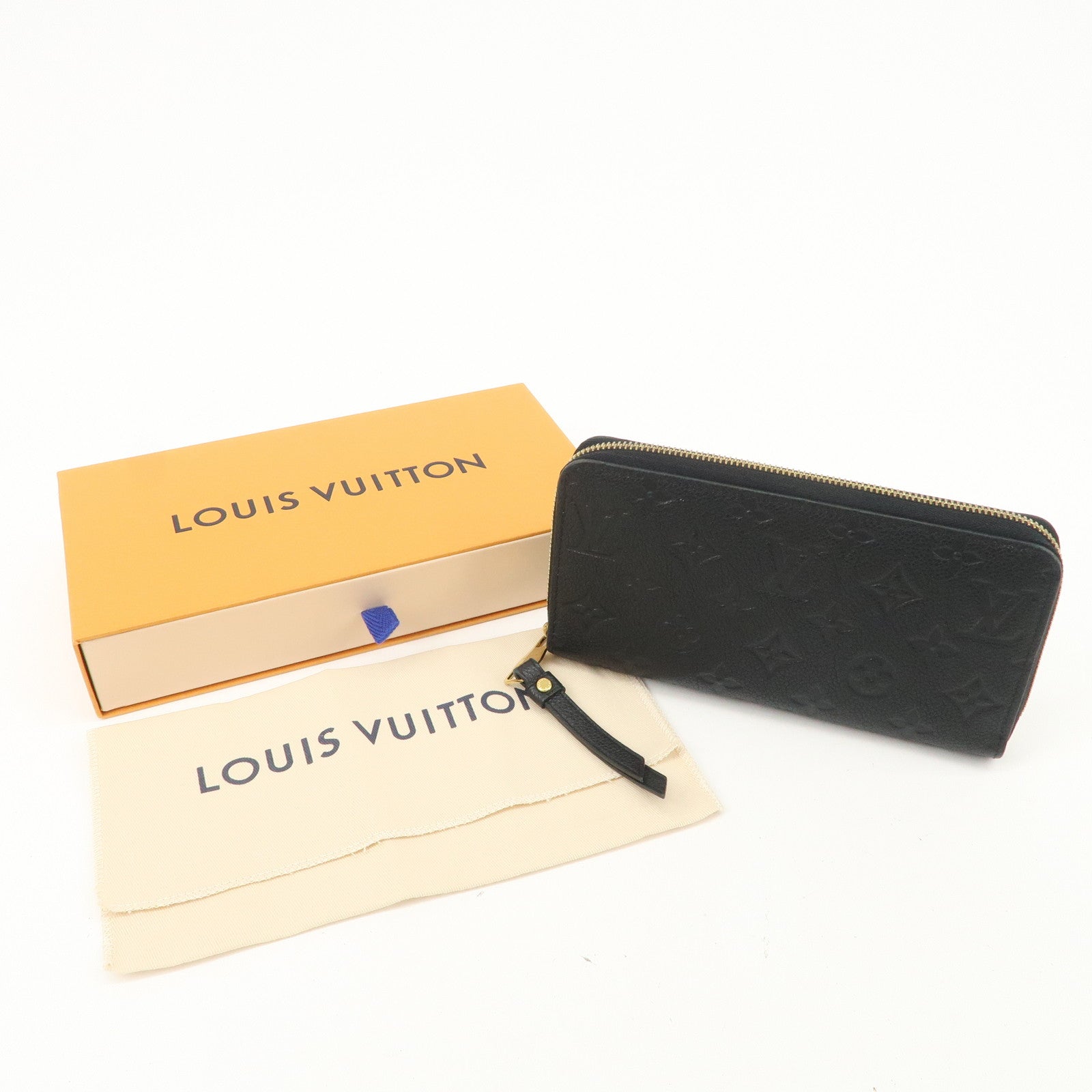 Louis Vuitton Monogram Empreinte Zippy Wallet Noir M61864