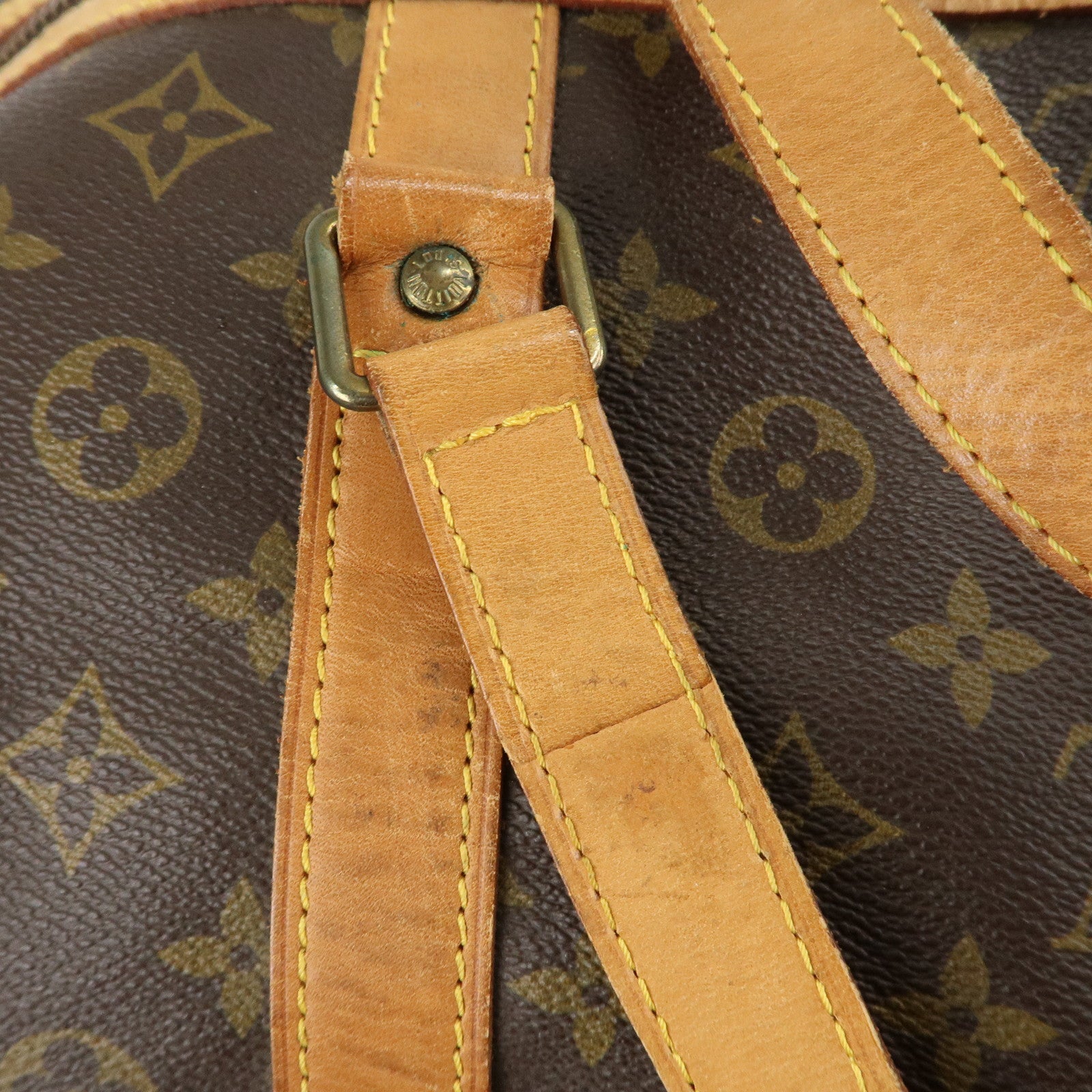 Louis Vuitton Monogram Sac Souple 55 Boston Bag Brown M41622 Used