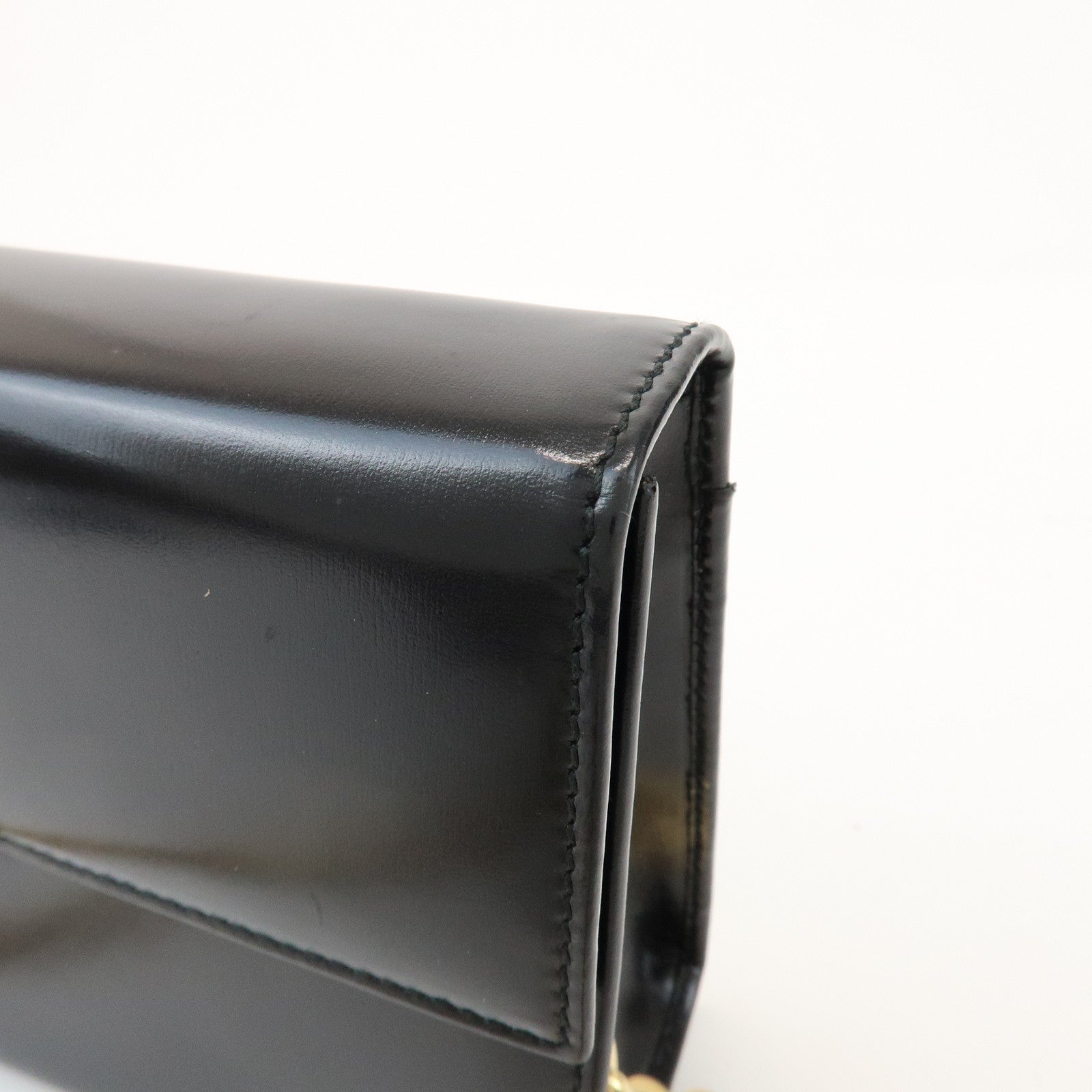 Ferragamo Gancini Leather Chain Shoulder Bag Black