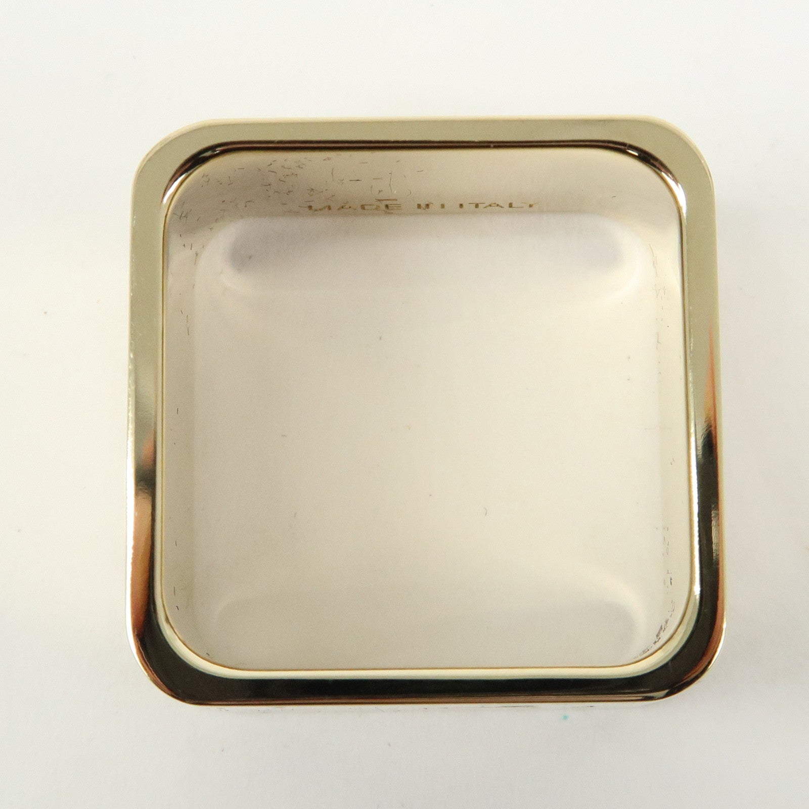 HERMES Bolduc Metal Scarf Ring Gold