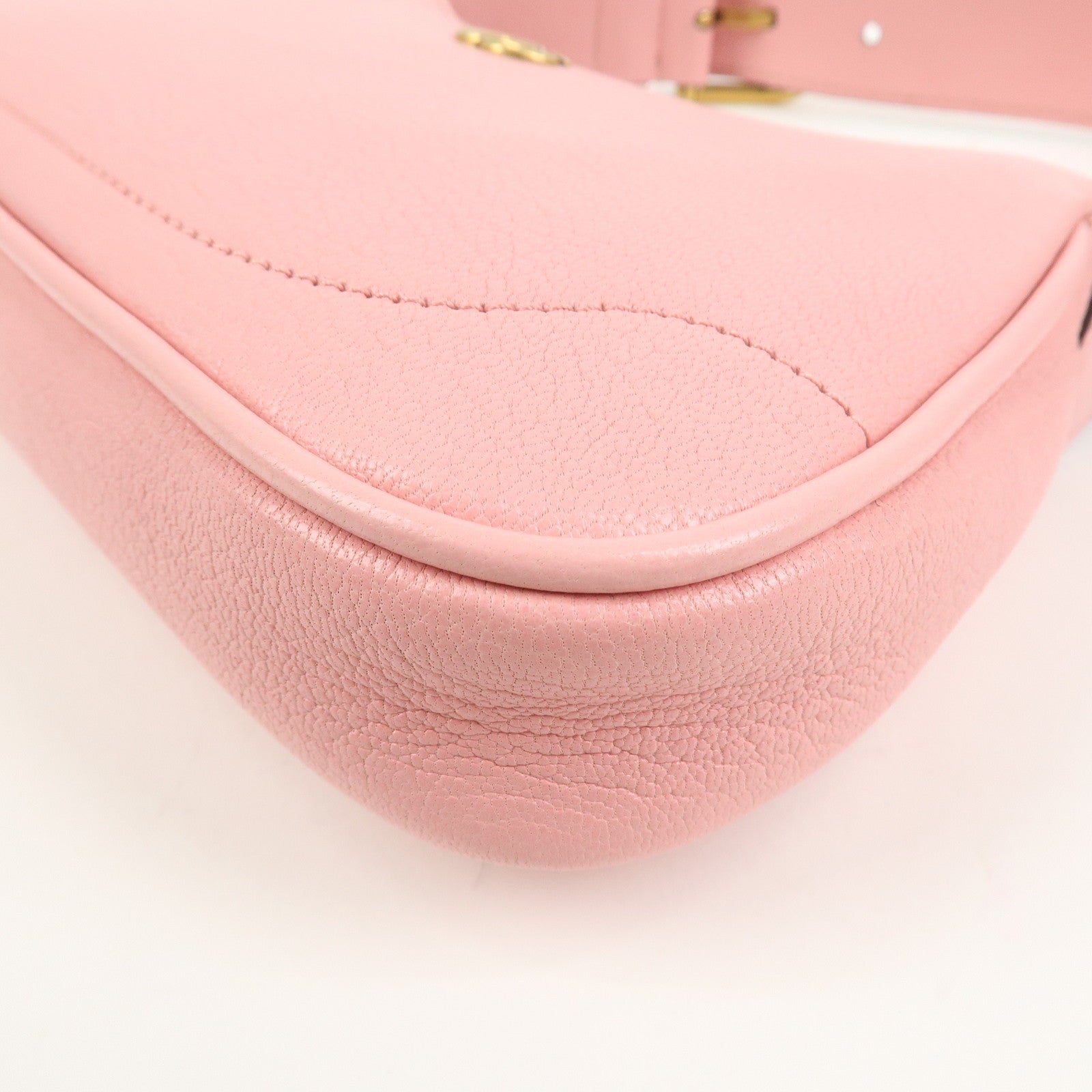 GUCCI GG Marmont Aphrodite Leather Small Hand Bag Pink 739076