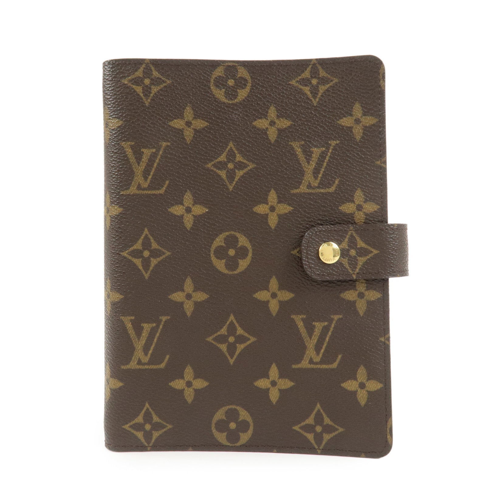 Louis Vuitton Monogram Canvas Agenda MM Planner Cover Brown R20105