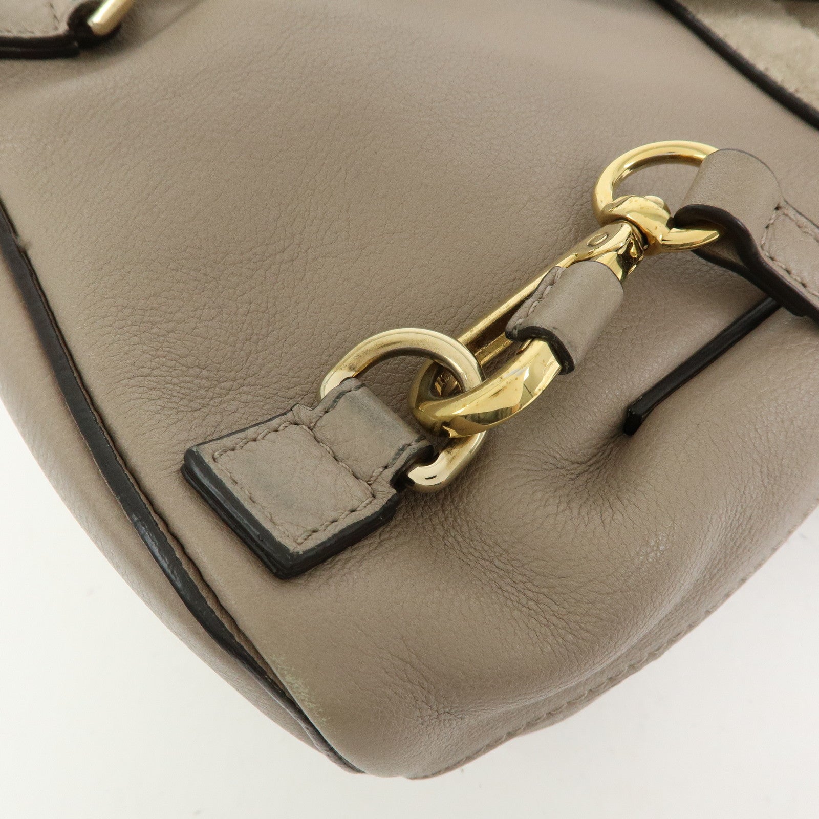 Chloe Faye Suede Leather 2Way Bag Shoulder Bag Backpack Gray