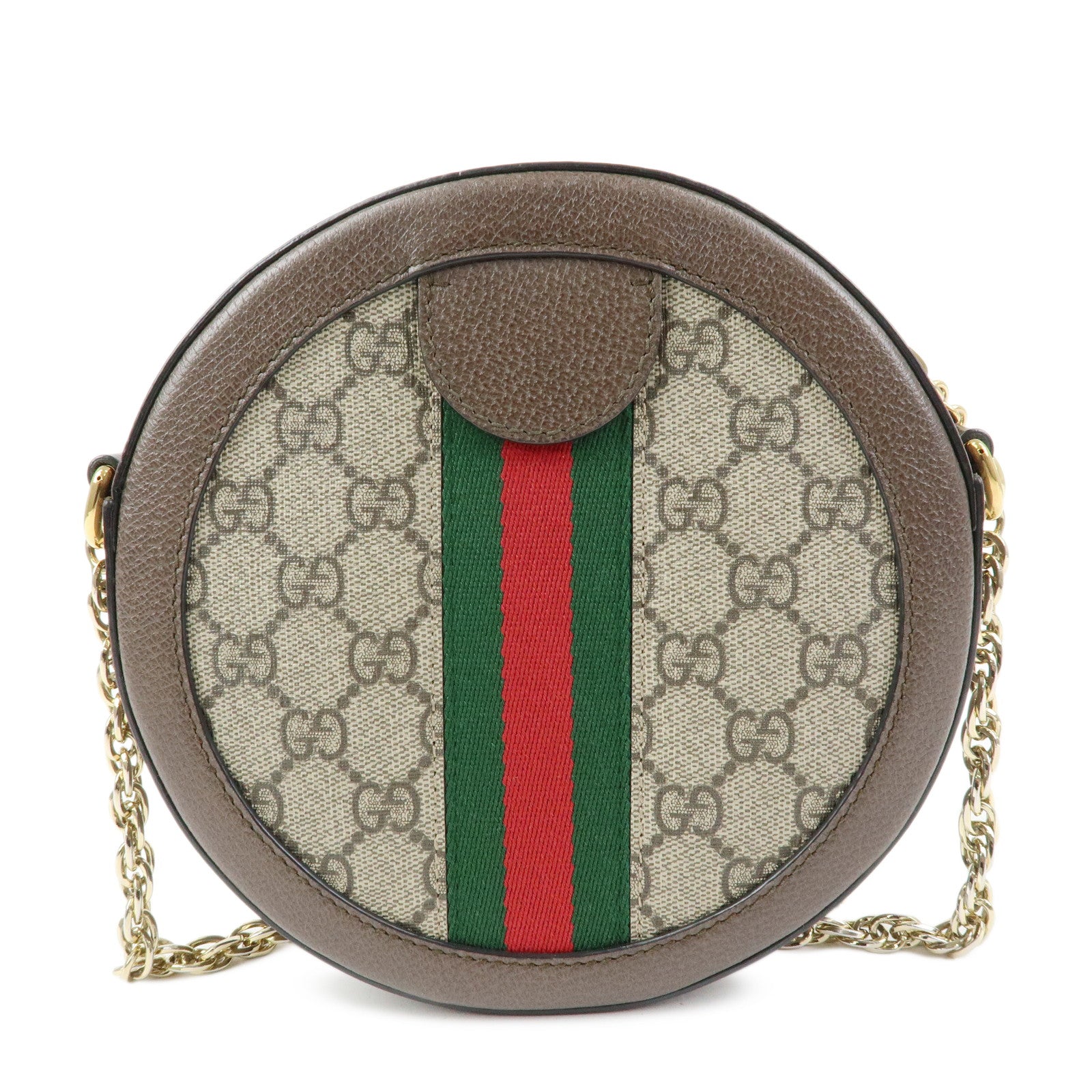 GUCCI Ophidia Sherry Round Shape GG Supreme Shoulder Bag 550618