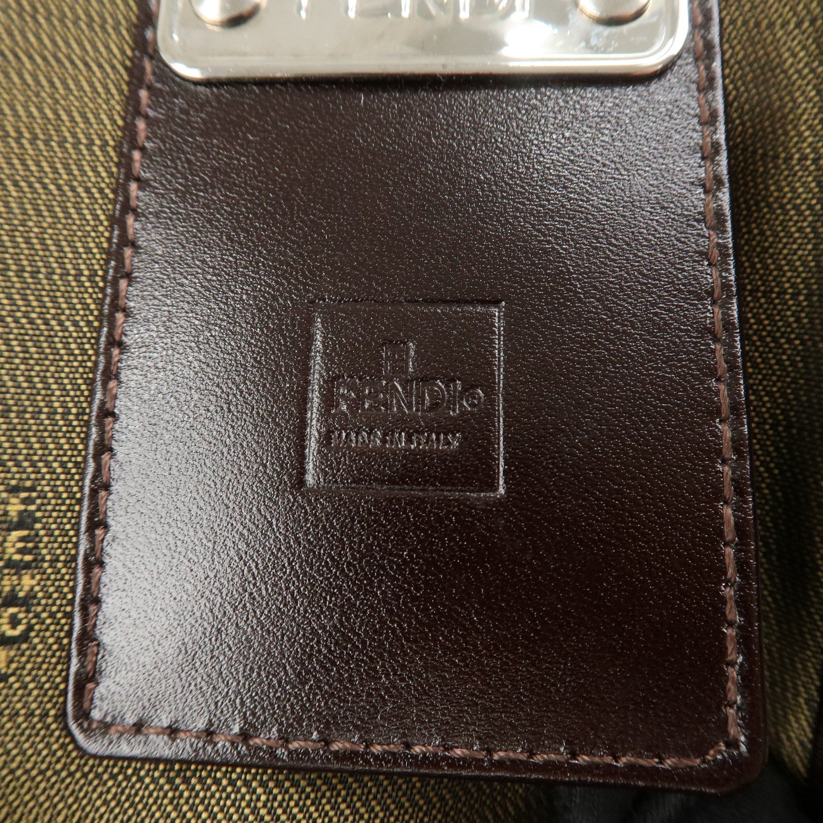 FENDI Zucca Canvas Leather 6 Ring Key Case Brown 10163