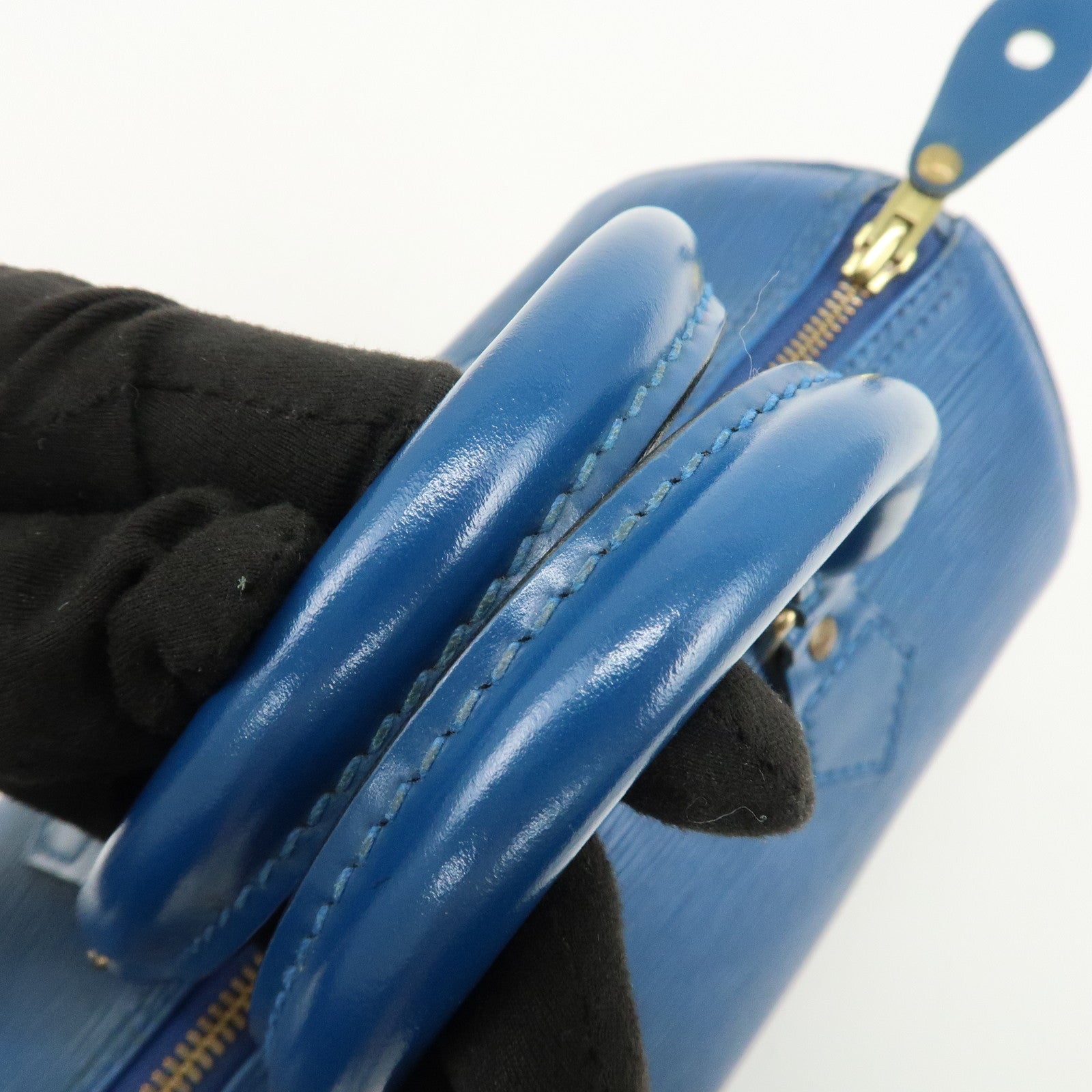 Louis Vuitton Epi Speedy 25 Hand Bag Boston Bag Toledo Blue M43015