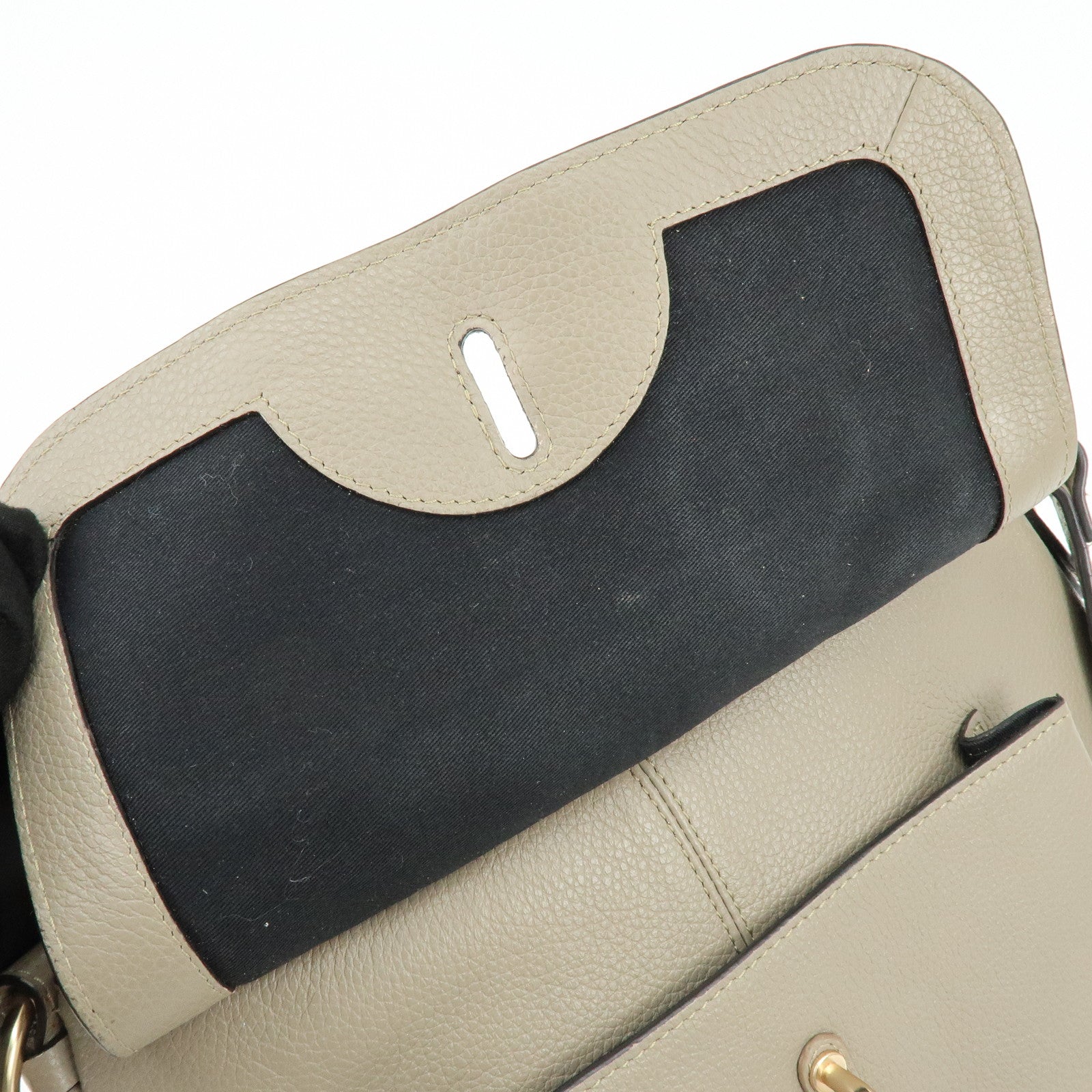 Chloe See By Chloe Leather Suede 2Way Bag Shoulder Bag Beige