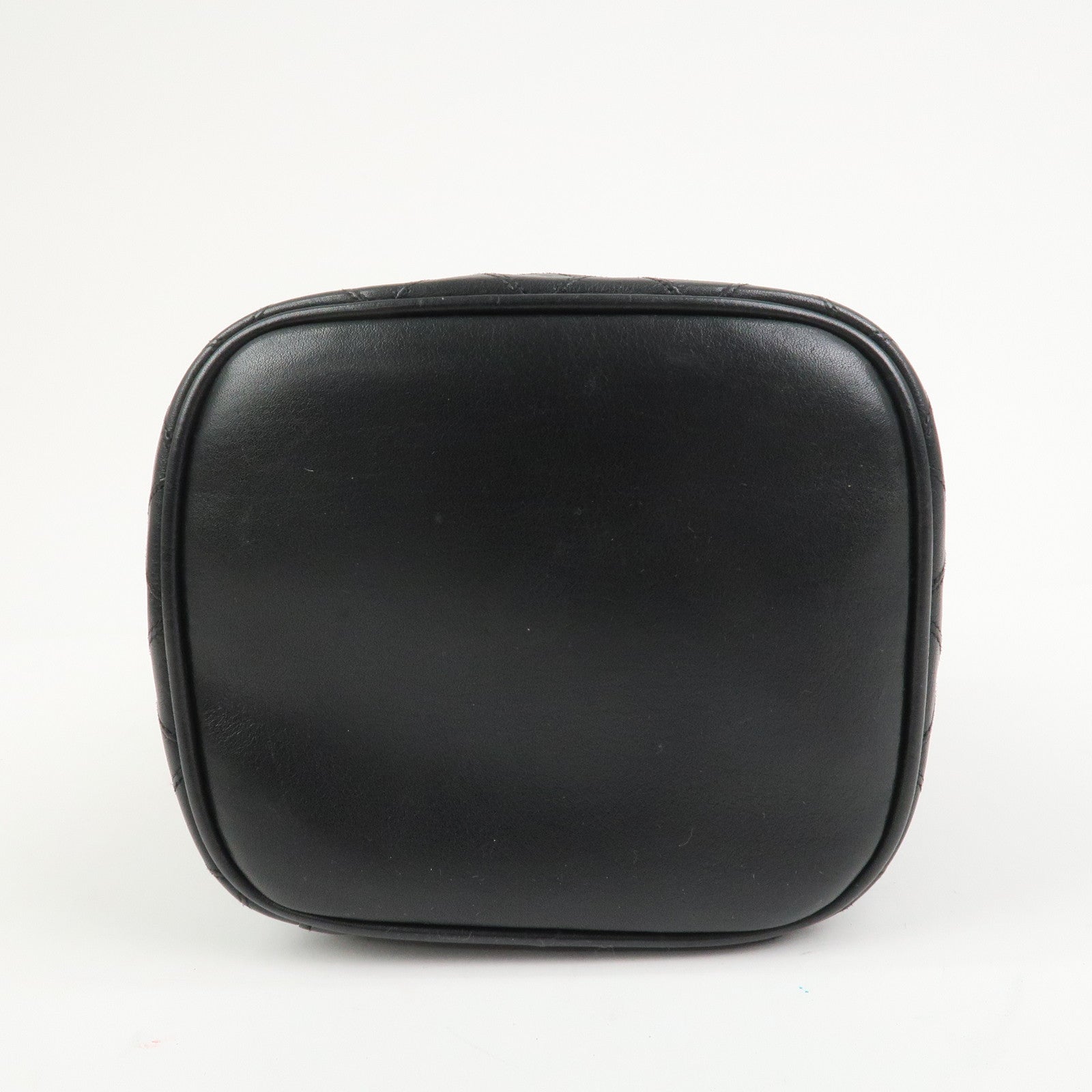 CHANEL Bicolore Lambskin Vanity Bag Hand Bag Black A01619