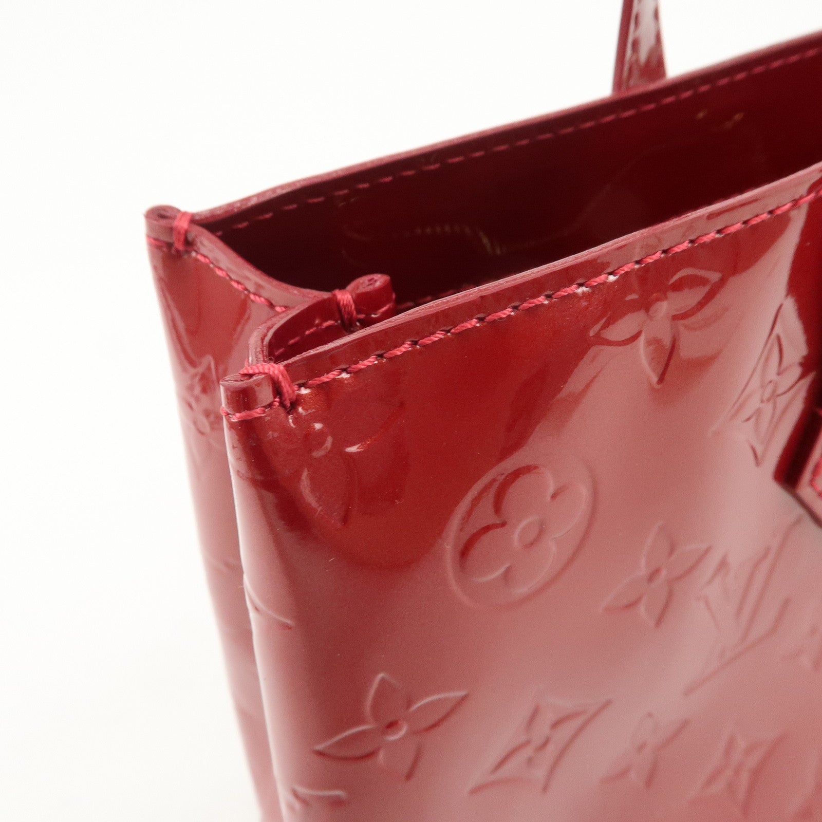 Louis Vuitton Monogram Vernis Wilshire PM Hand Bag Red M93642