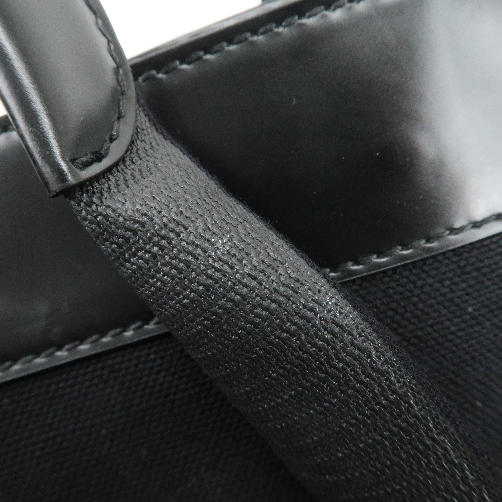 BALENCIAGA NAVY CABAS Canvas Tote Bag Shoulder Bag Black 374767