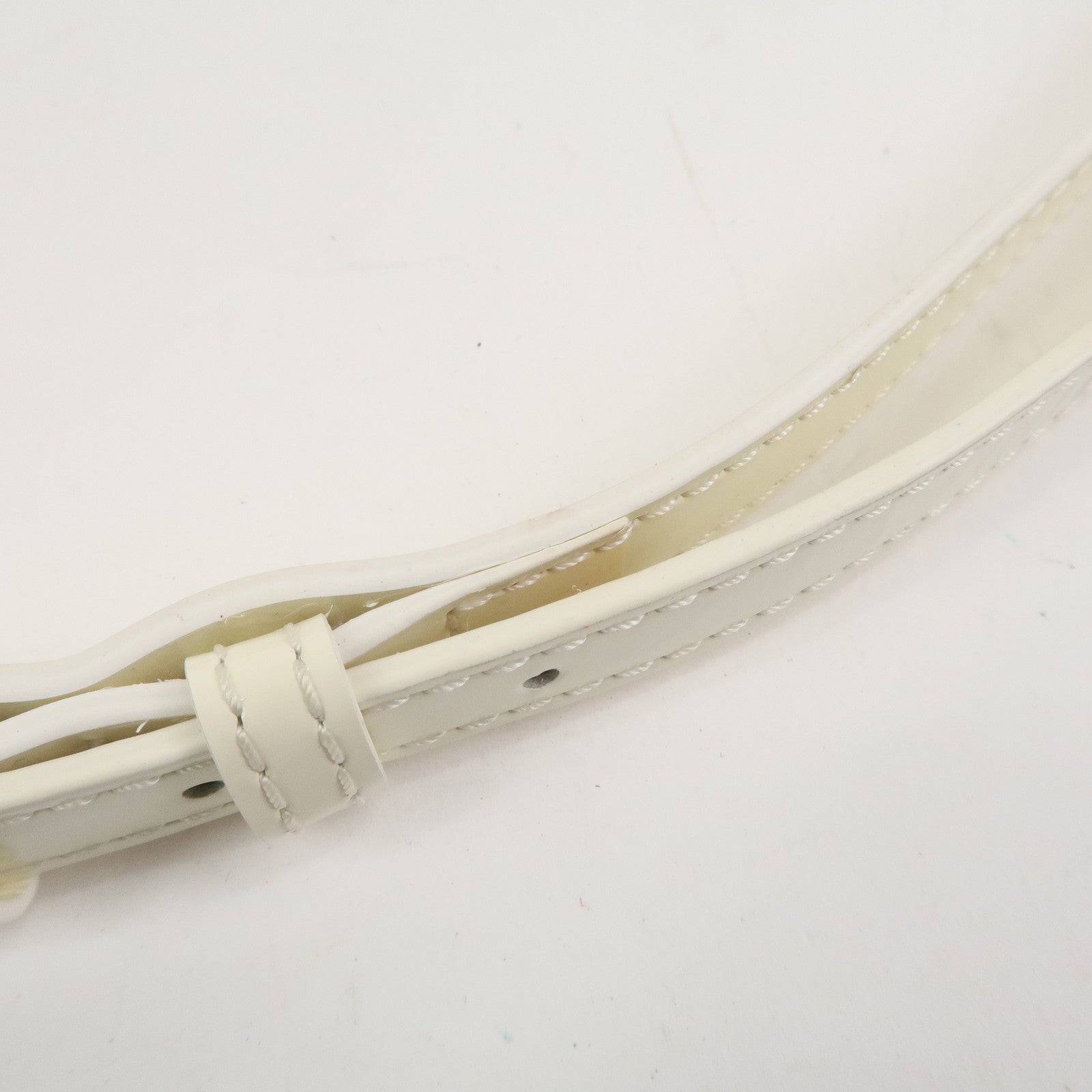 Burberry PVC Canvas Patent Leather 2Way Bag Hand Bag Beige Ivory