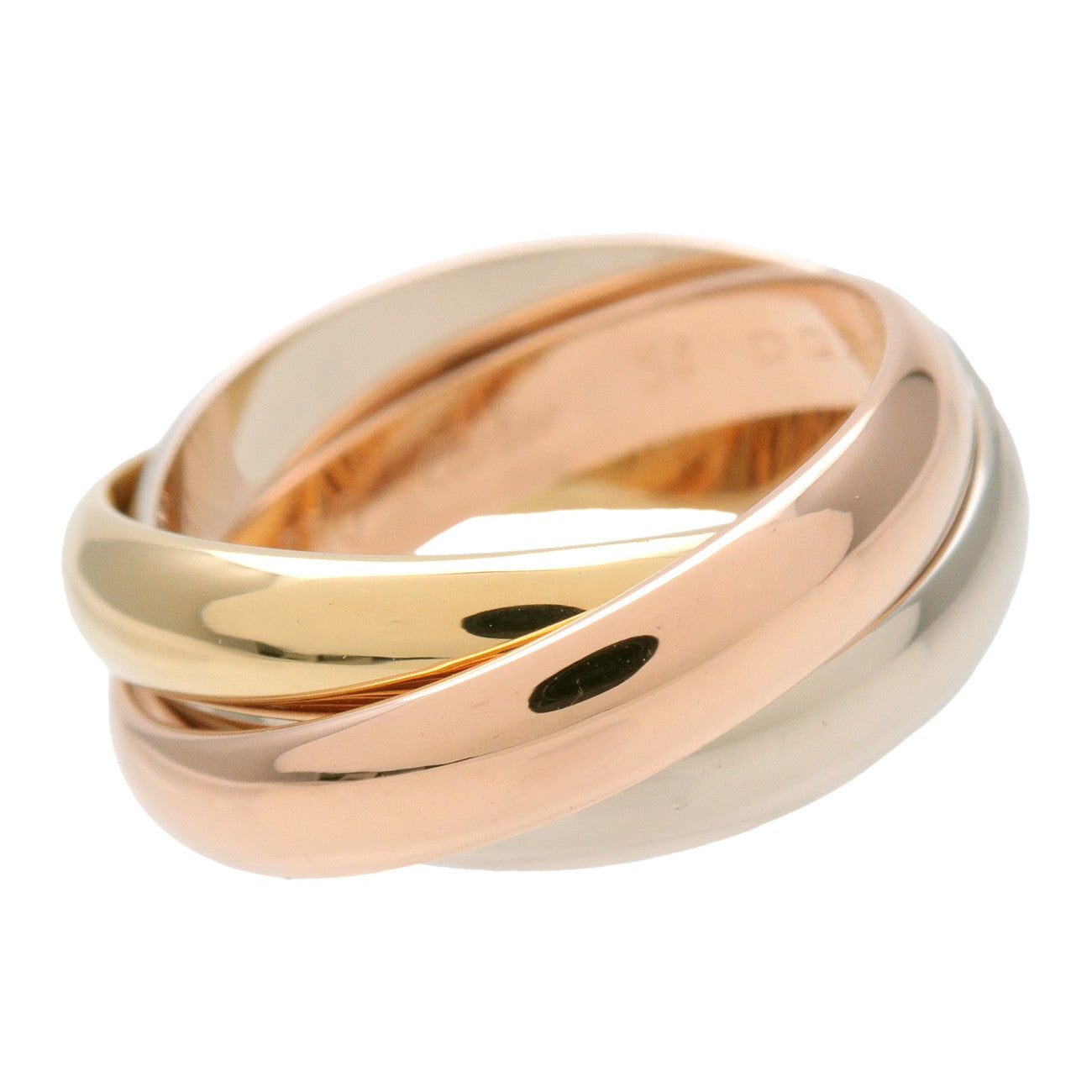 Cartier Trinity Ring K18 750YG/WG/PG #46 US7 EU54 HK15