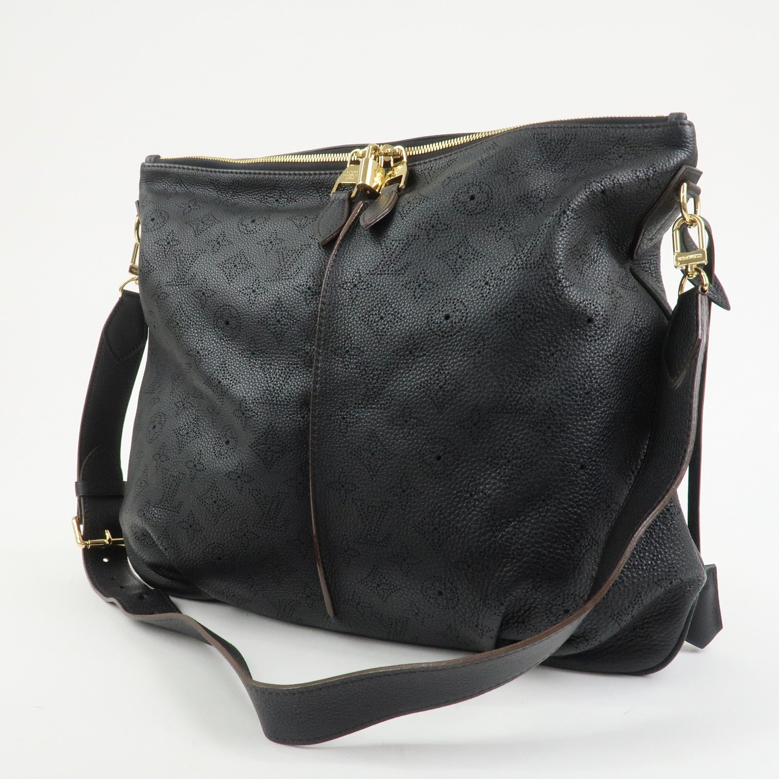 Louis Vuitton Monogram Mahina Leather 2Way Shoulder Bag Noir M93987