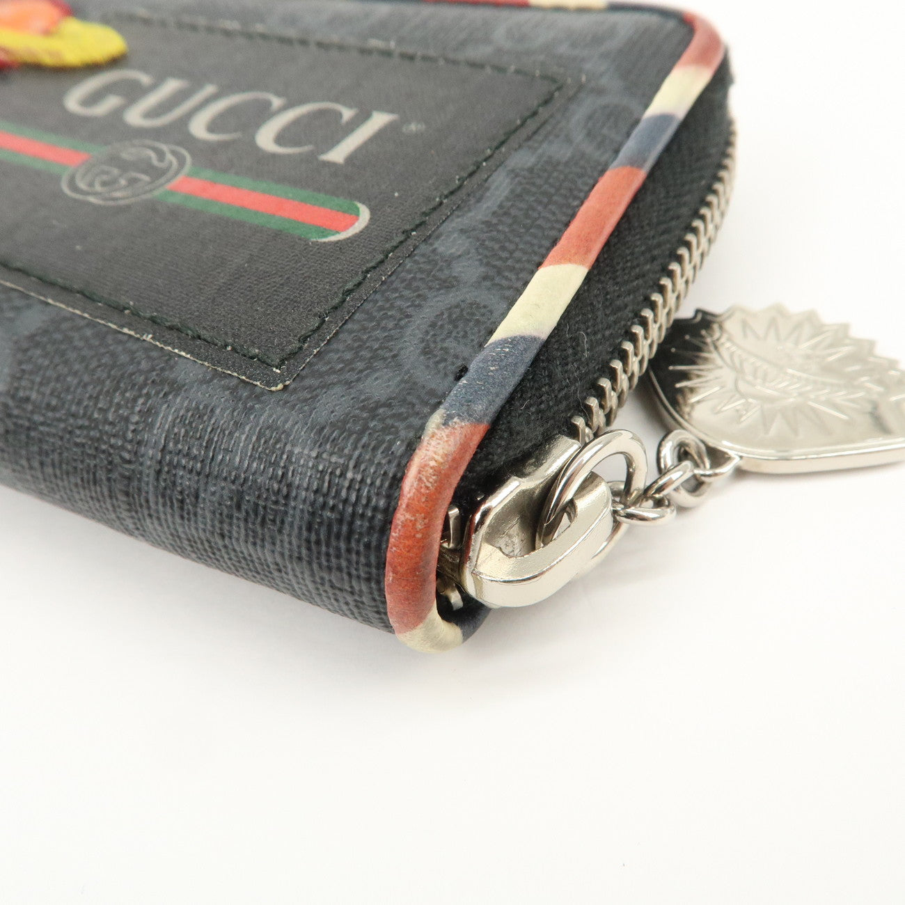 GUCCI GG Supreme Night Courrier Coin Case Black 496343