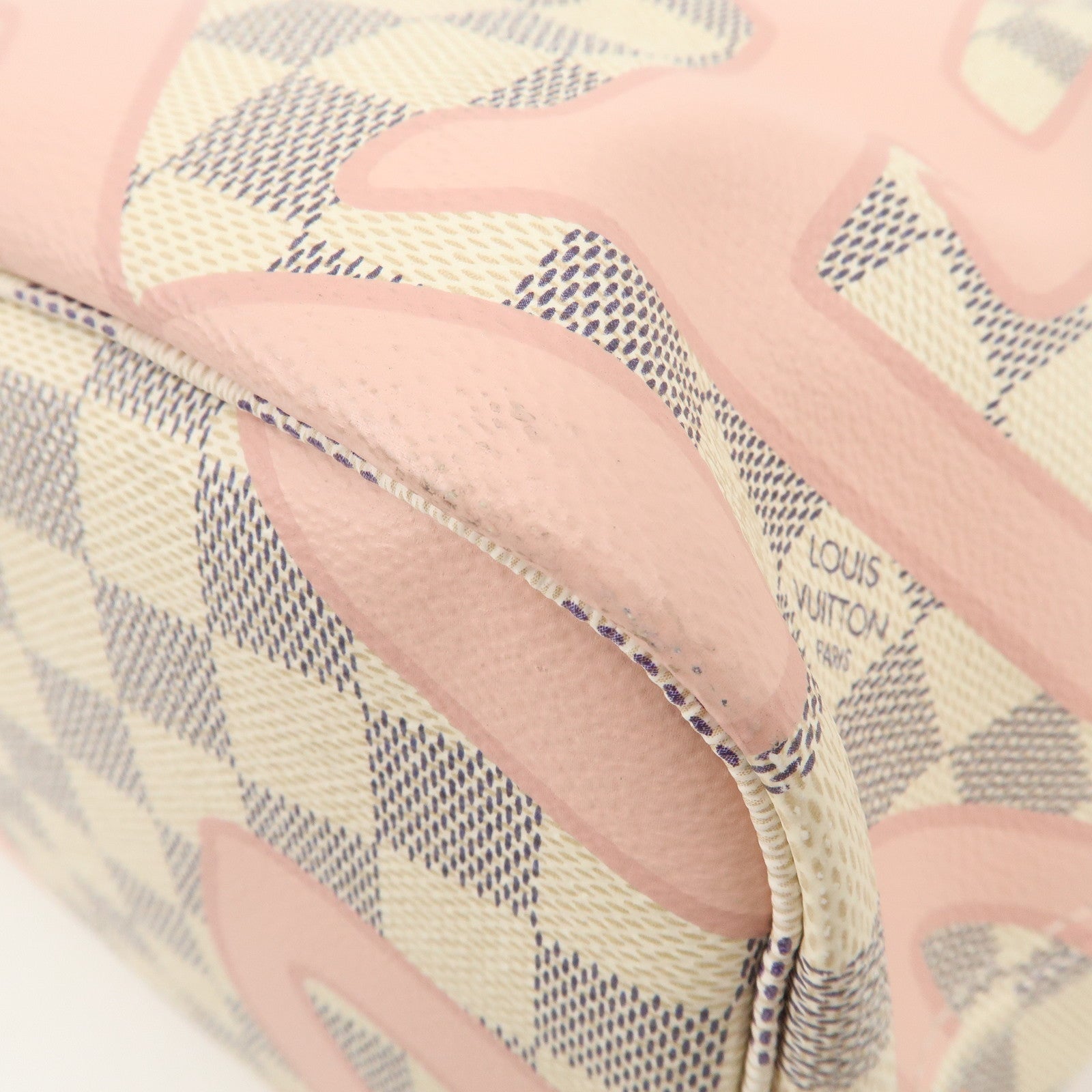 Louis Vuitton Damier Azur Tahiti Neverfull MM Bag & Pouch N41050