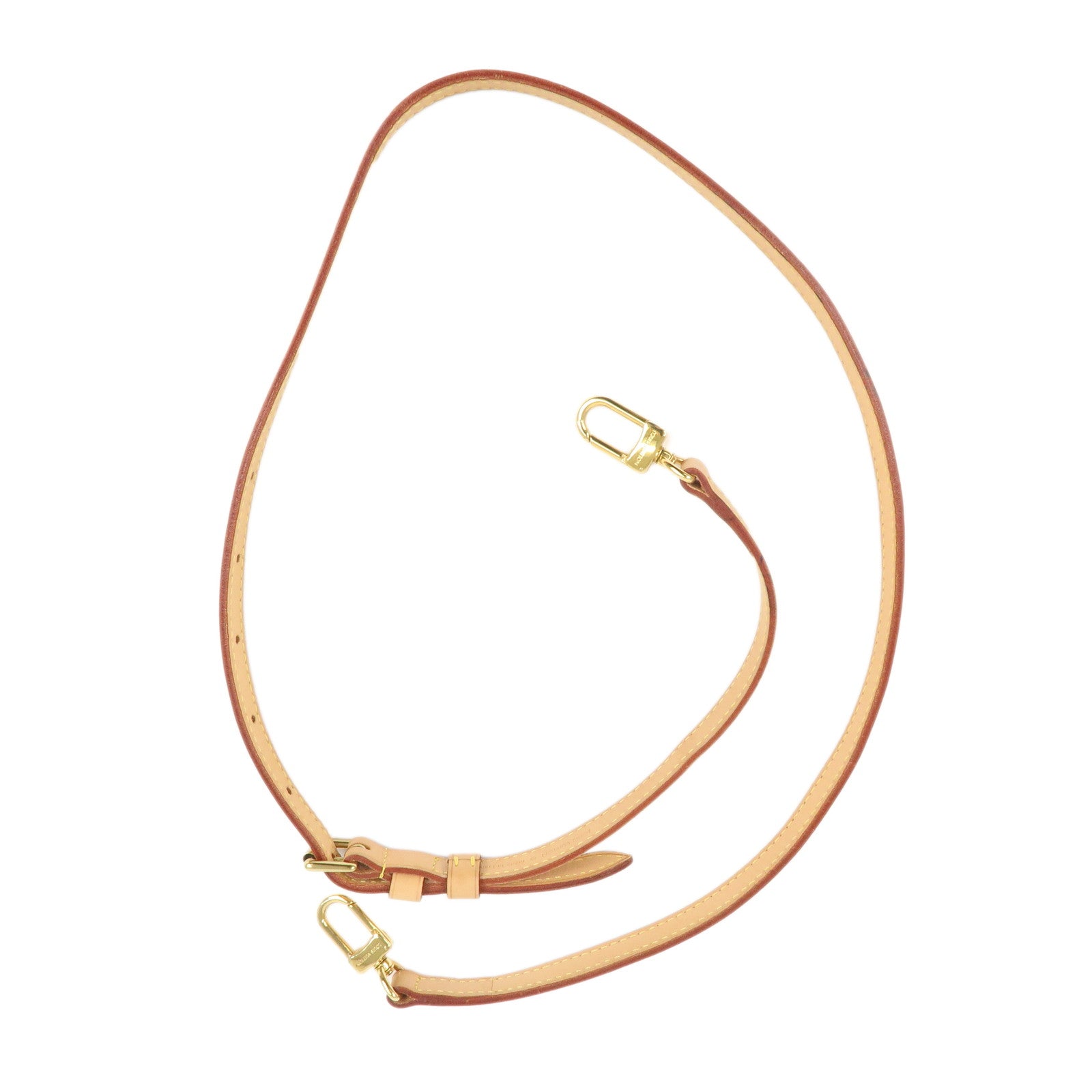 Louis Vuitton Leather Shoulder Strap 120cm 1.6cm Adjustable Natural J52312