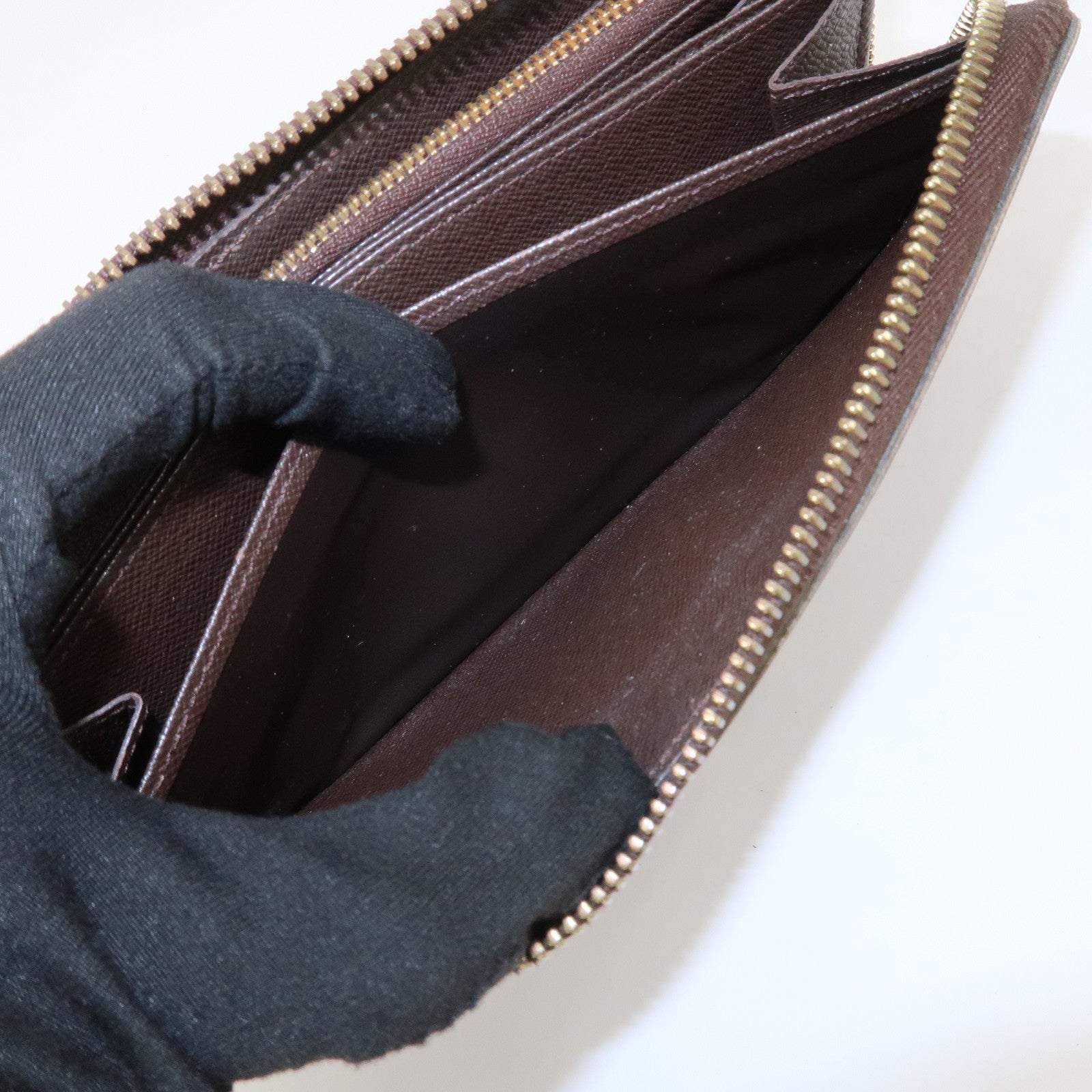 Louis Vuitton Damier Zippy Round Wallet Old Style Brown N60015