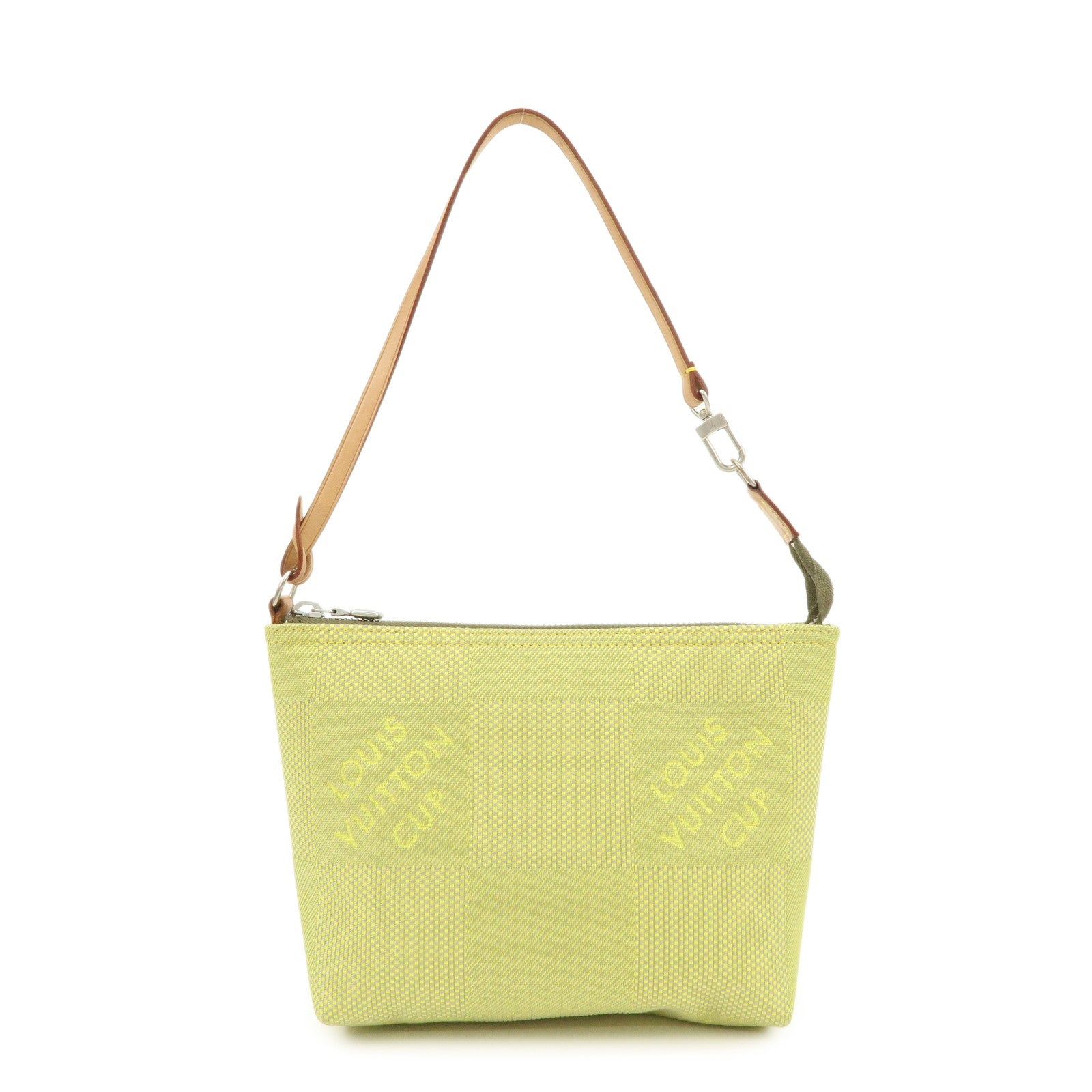 Louis Vuitton Damier Geant LV Cup Canvas Leather Pouch Yellow