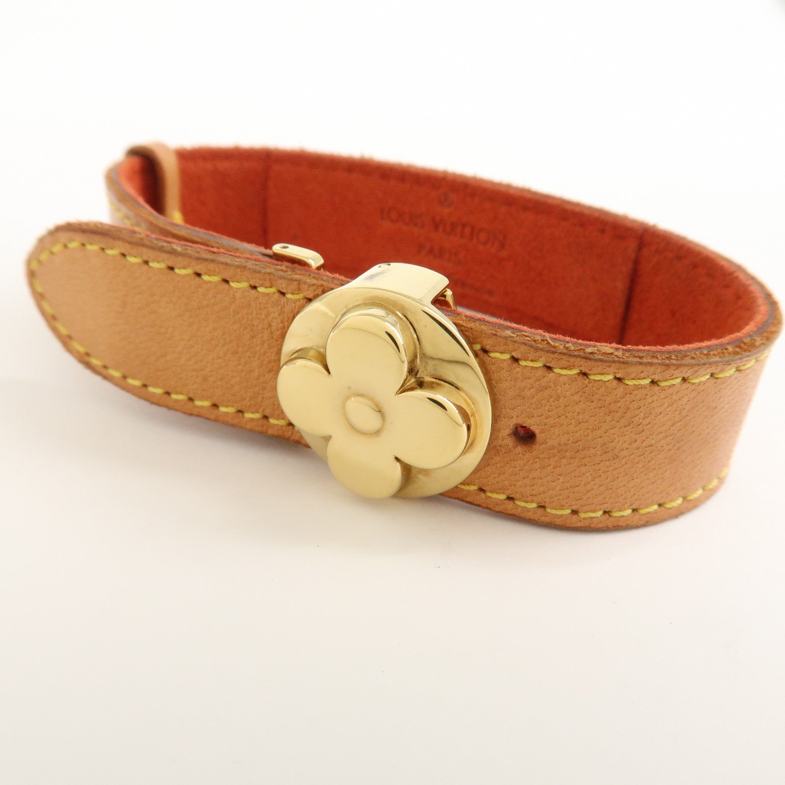 Louis Vuitton Monogram Leather Voeux Good Luck Bracelet M64448
