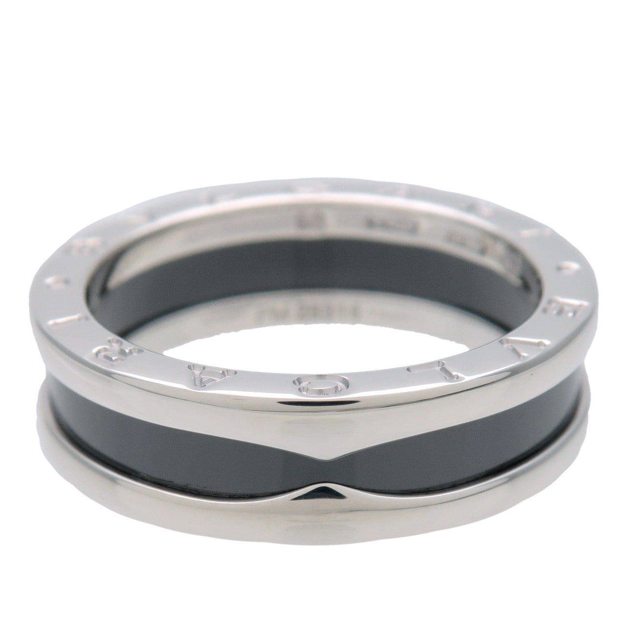 BVLGARI B-Zero1 Save the Children Ring SV925 Black Ceramic #60