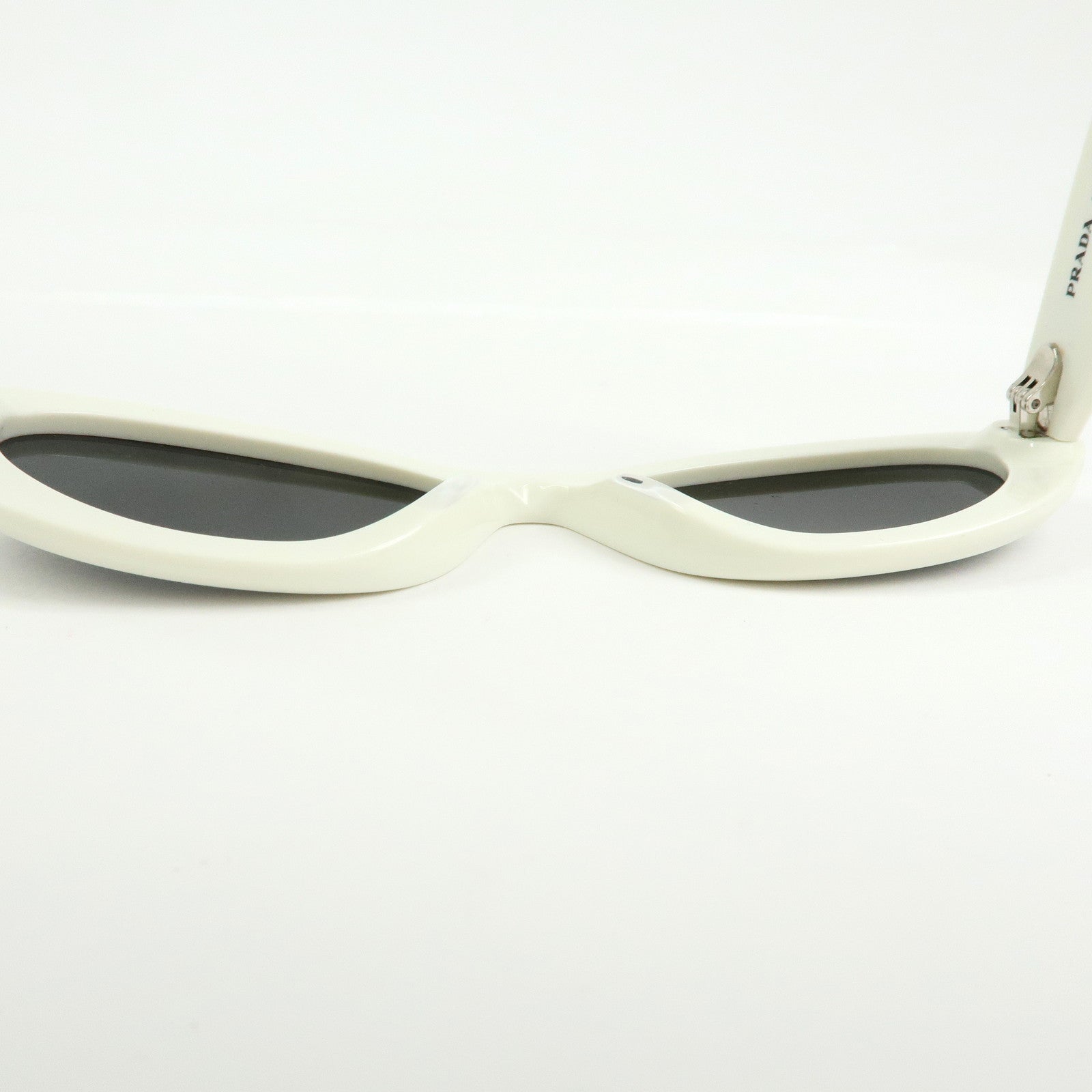 Prada Logo Plastic Sunglasses 55□16 White SPR 26Z