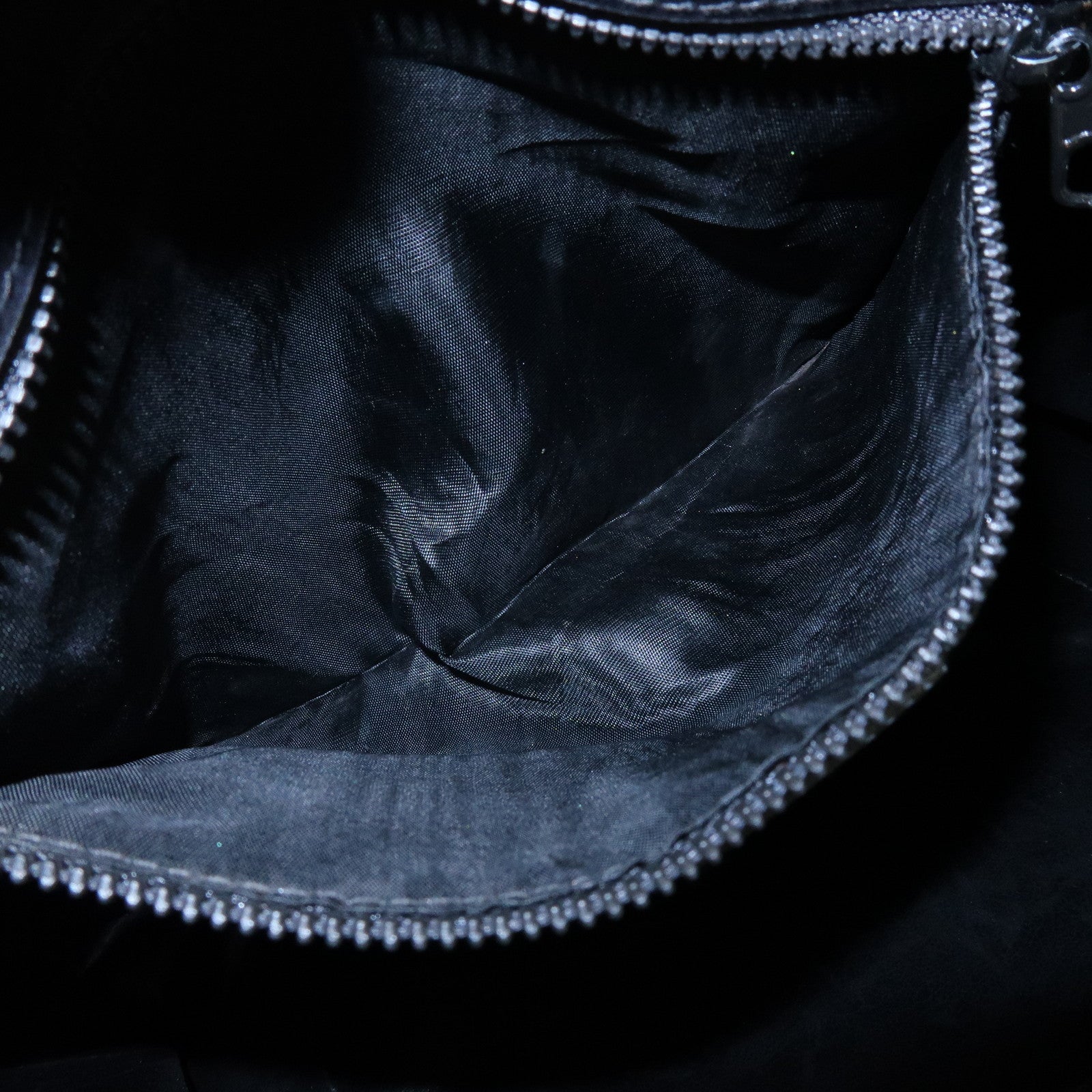 CELINE Leather Tote Bag Chain Shoulder Bag Black