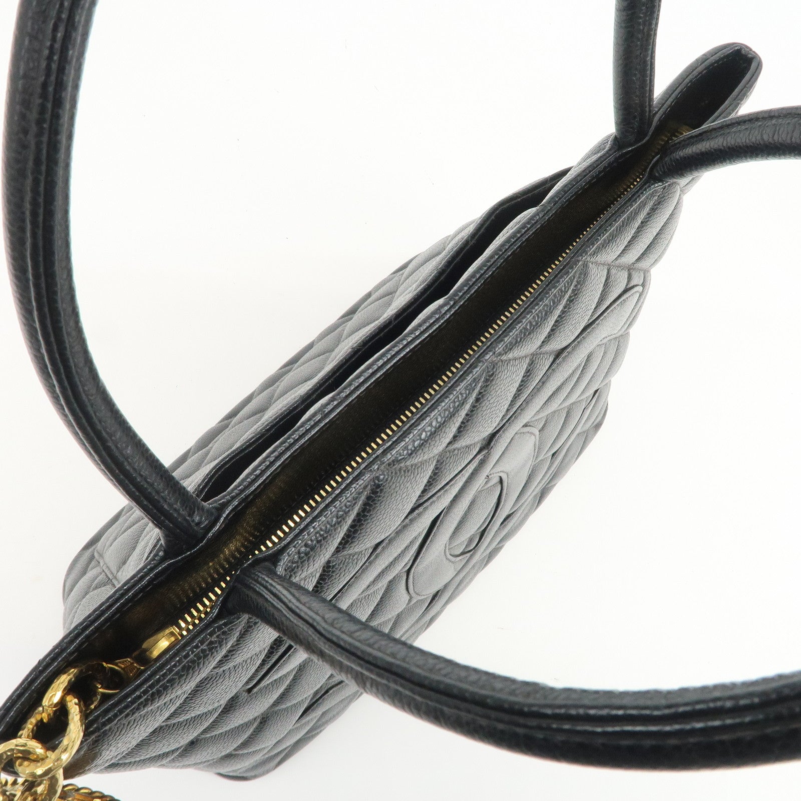 CHANEL Matelasse COCO Mark Medallion Tote Bag Hand Bag A01804