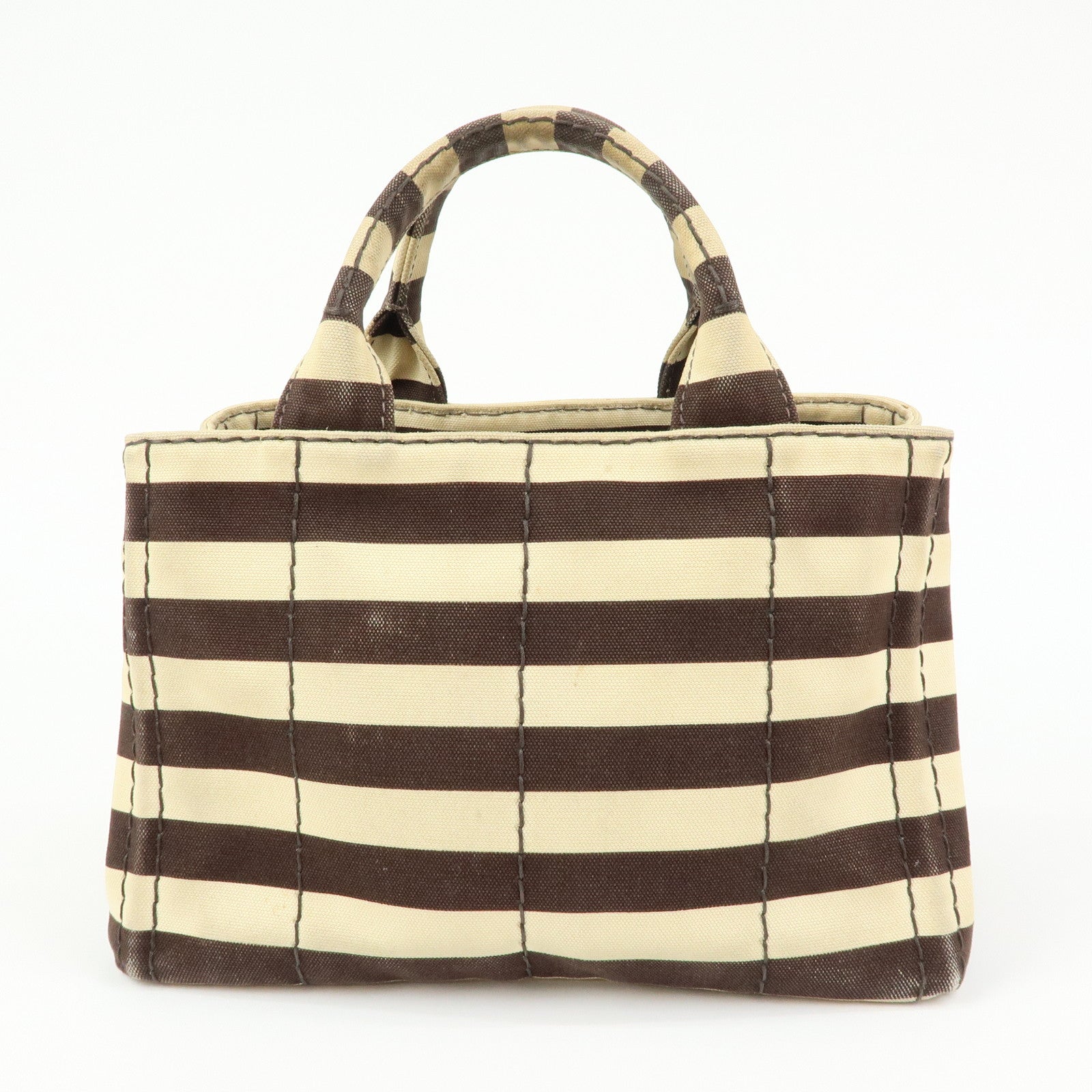 PRADA Triangle Logo Canapa Canvas 2Way Hand Bag Shoulder Bag B2642B