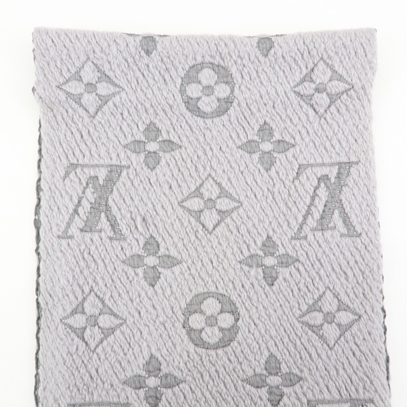 Louis Vuitton Monogram Escharp Logomania Scarf Gris Perle M74742