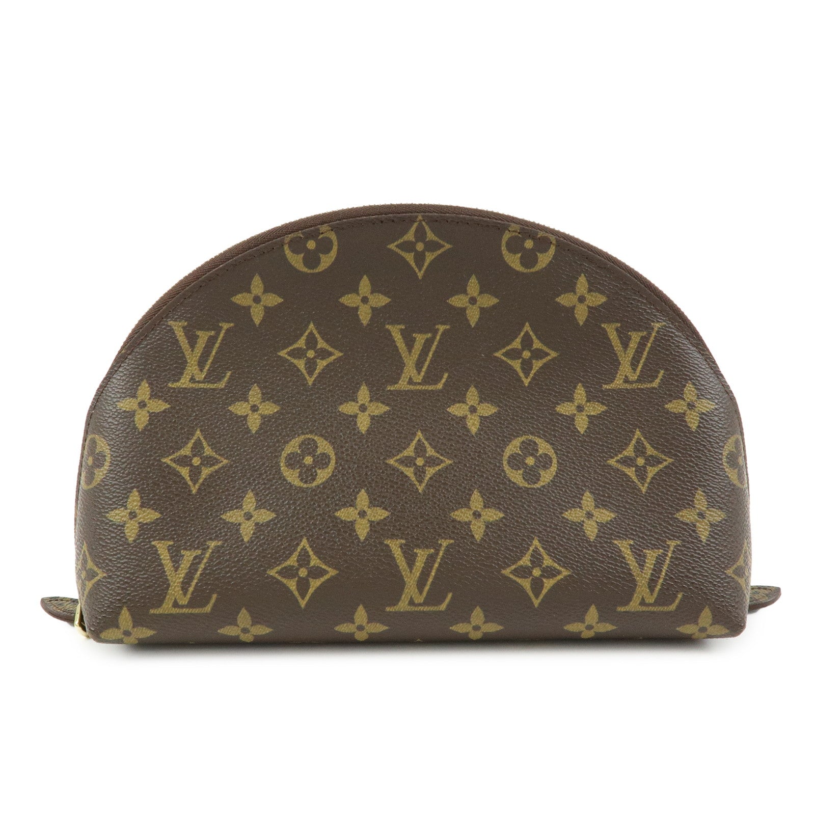 Louis Vuitton Monogram Trousse Demi Ronde Pouch Makeup Bag M47520