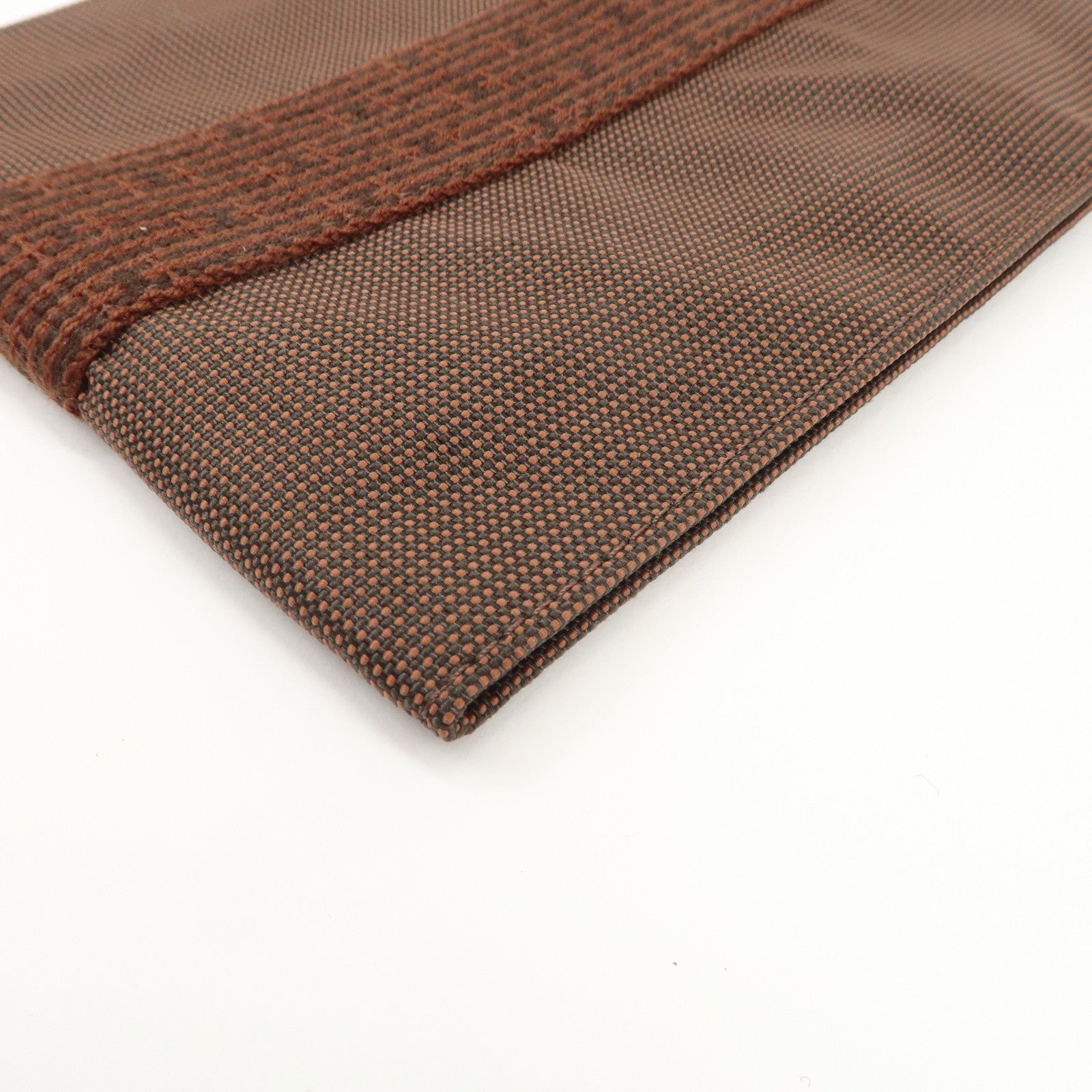 HERMES Herline Herbag Canvas Shoulder Bag Crossbody Bag Brown