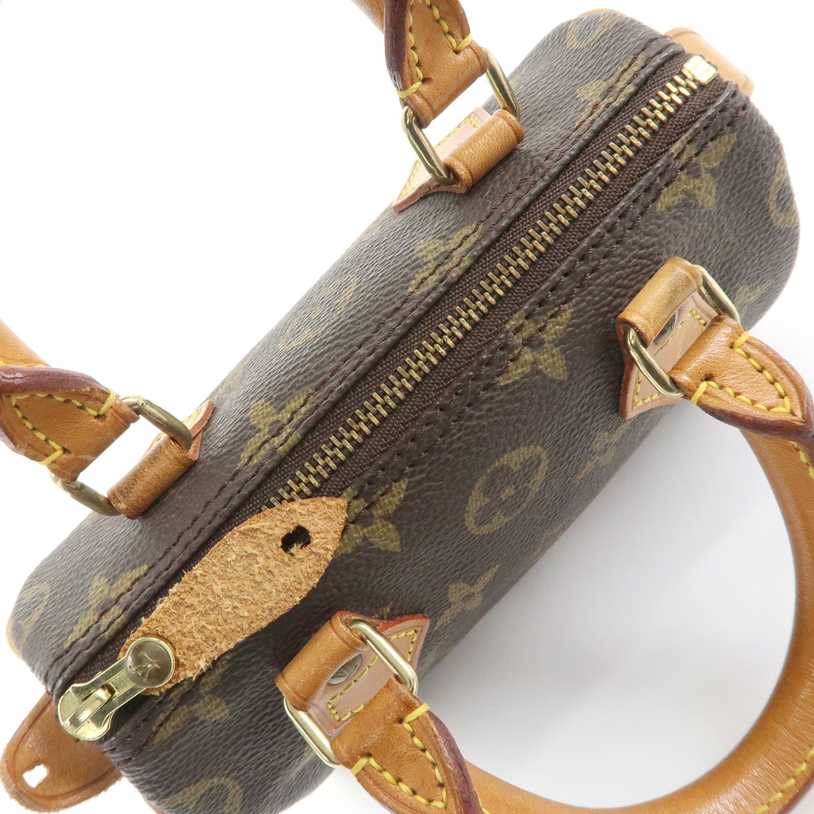 Louis Vuitton Monogram Mini Speedy Hand Shoulder Bag Brown M41534