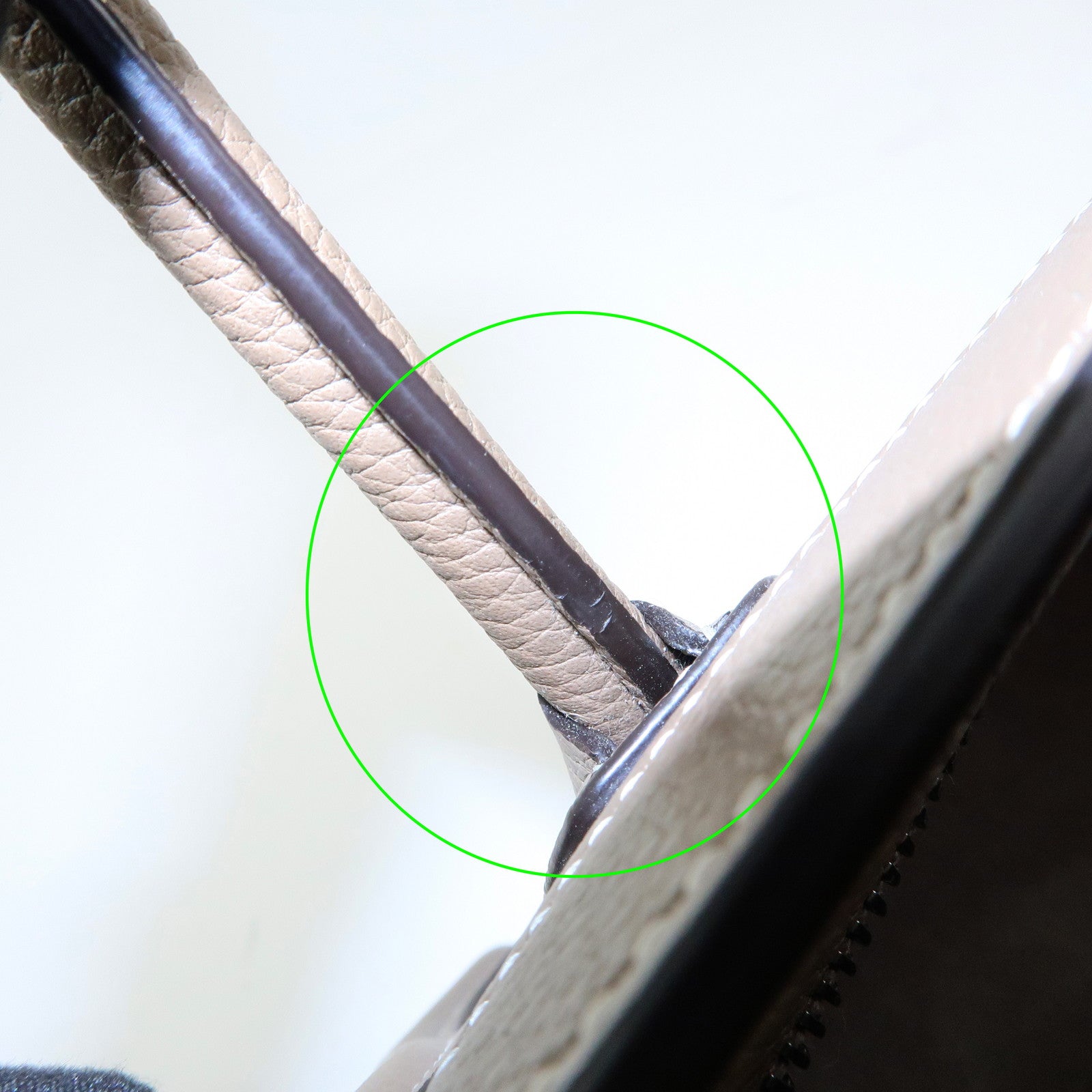 CELINE Luggage Nano Shopper Calf Leather 2Way Bag Hand Bag Gray