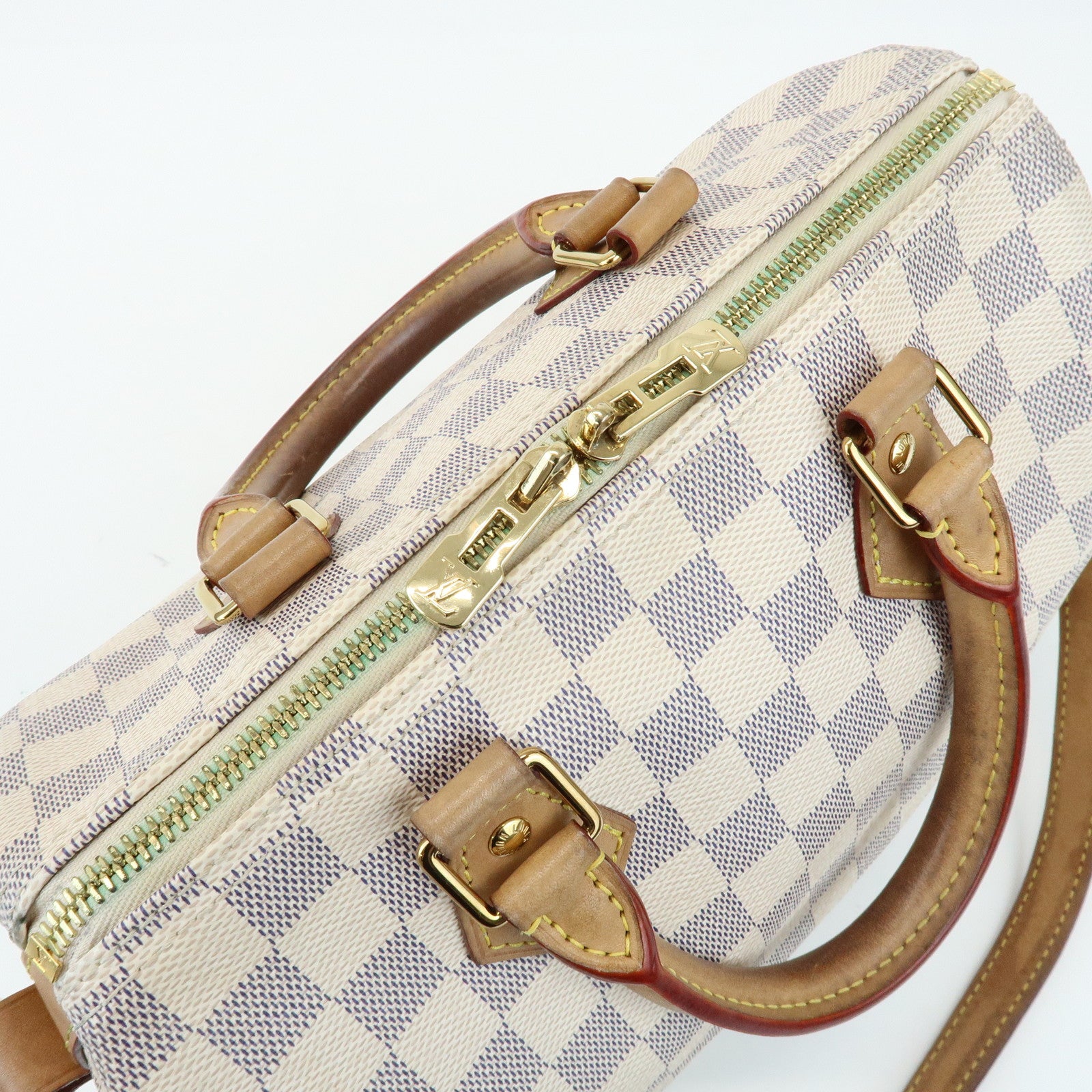Louis Vuitton Damier Azur Speedy Bandouliere 25 Boston Bag N40608
