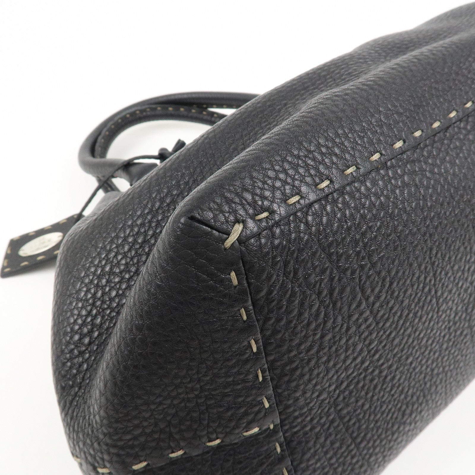 FENDI Seleria Doctor's Bag Hand Bag Black 8BN075