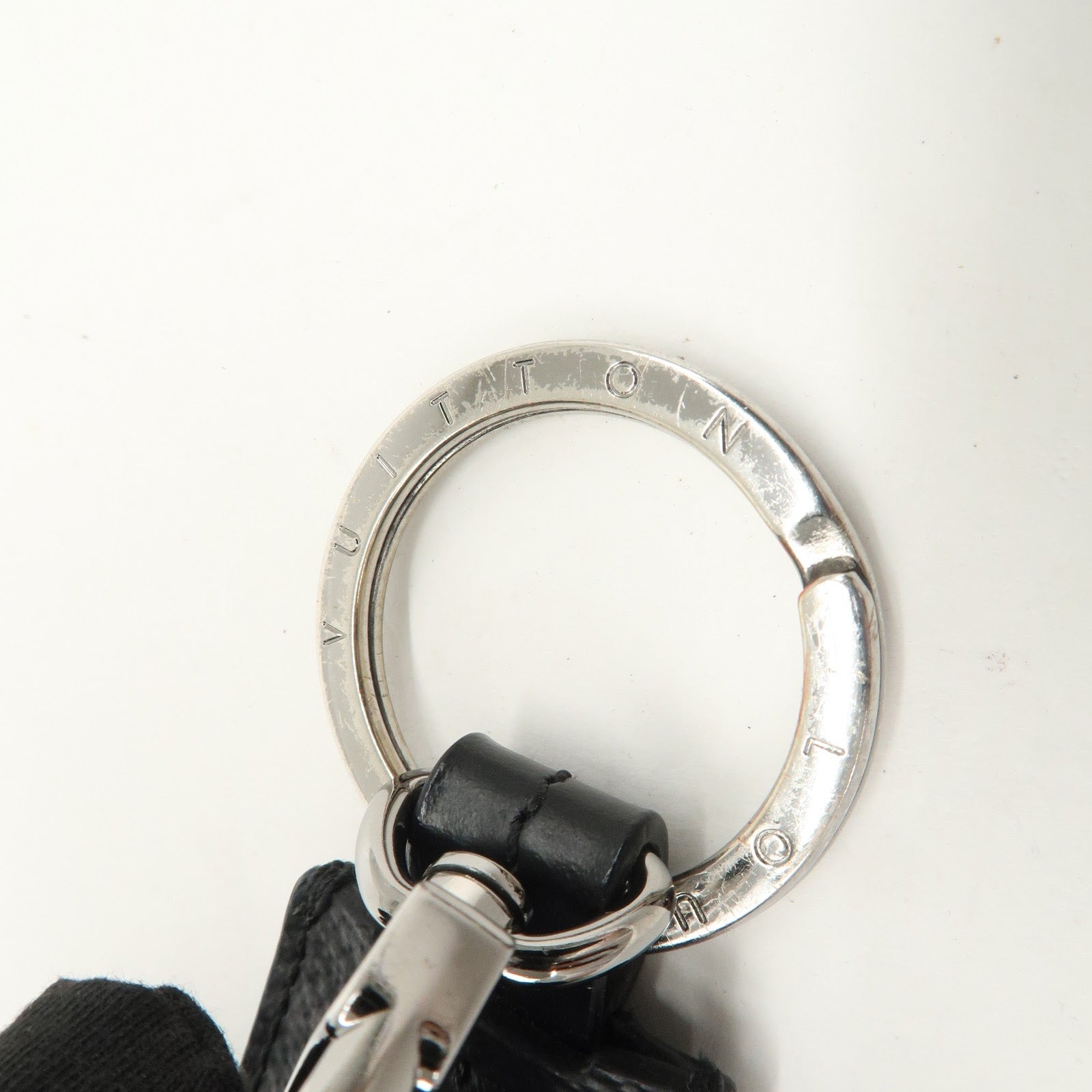 Louis Vuitton Eclips Monogram Porte Cles Key Charm Black M63620