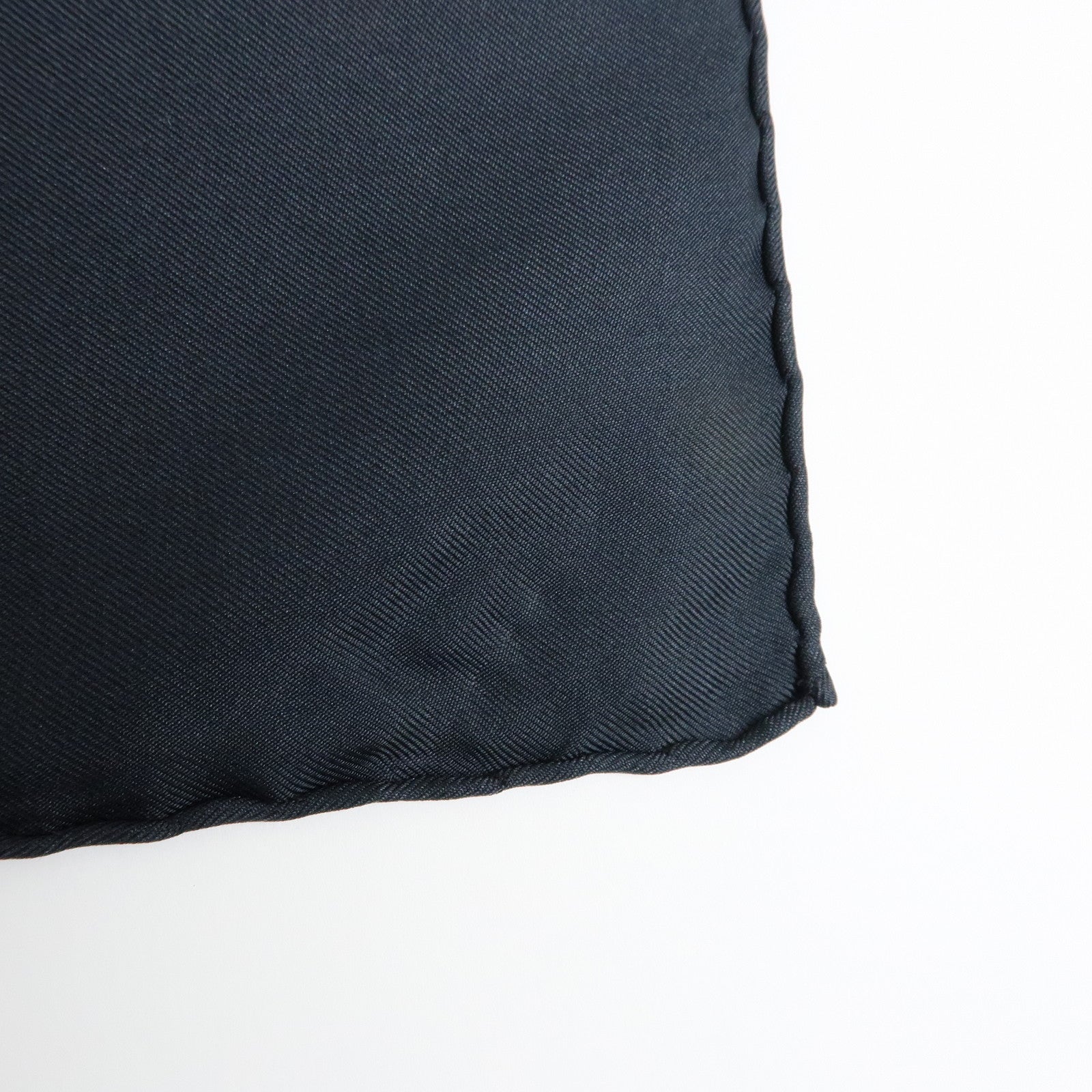 HERMES Carre 90 Silk 100% LES RUBANS DU CHEVAL Scarf Black