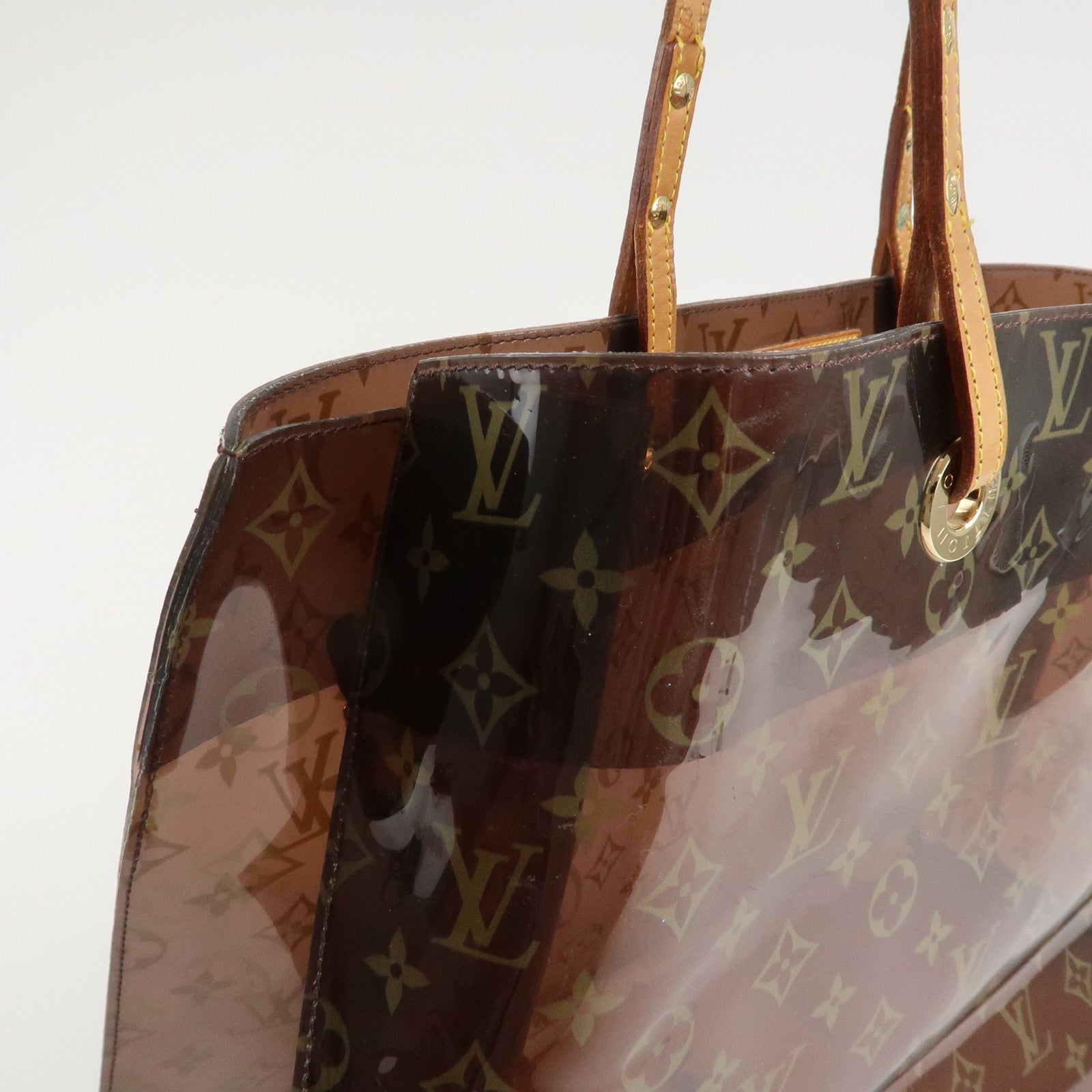 Louis Vuitton Monogram Vinyl Cabas Cruise Tote Bag Brown M50500 Used