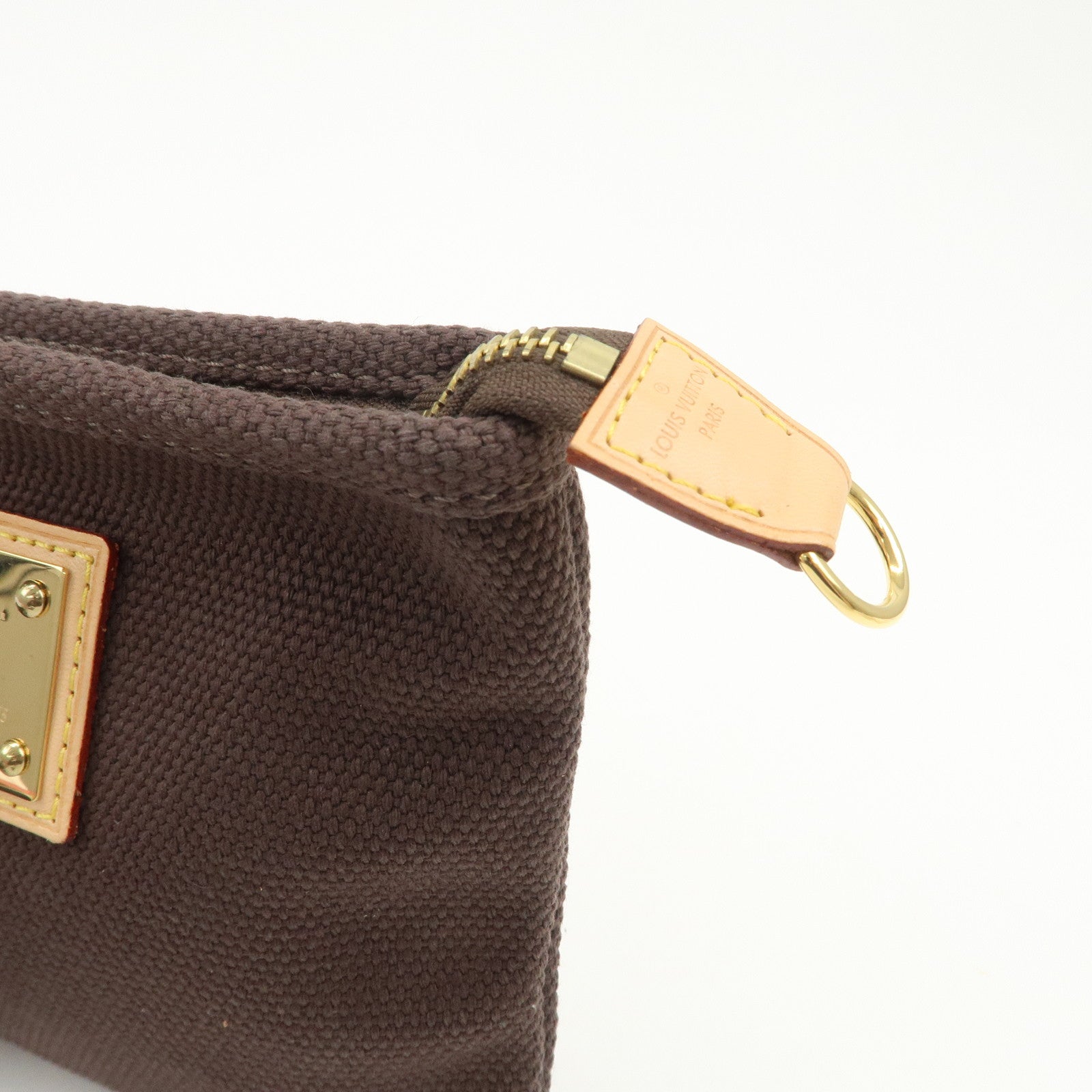 Louis Vuitton Set of 2 Antigua Pochette Plat PM Pouch M40068 M40069