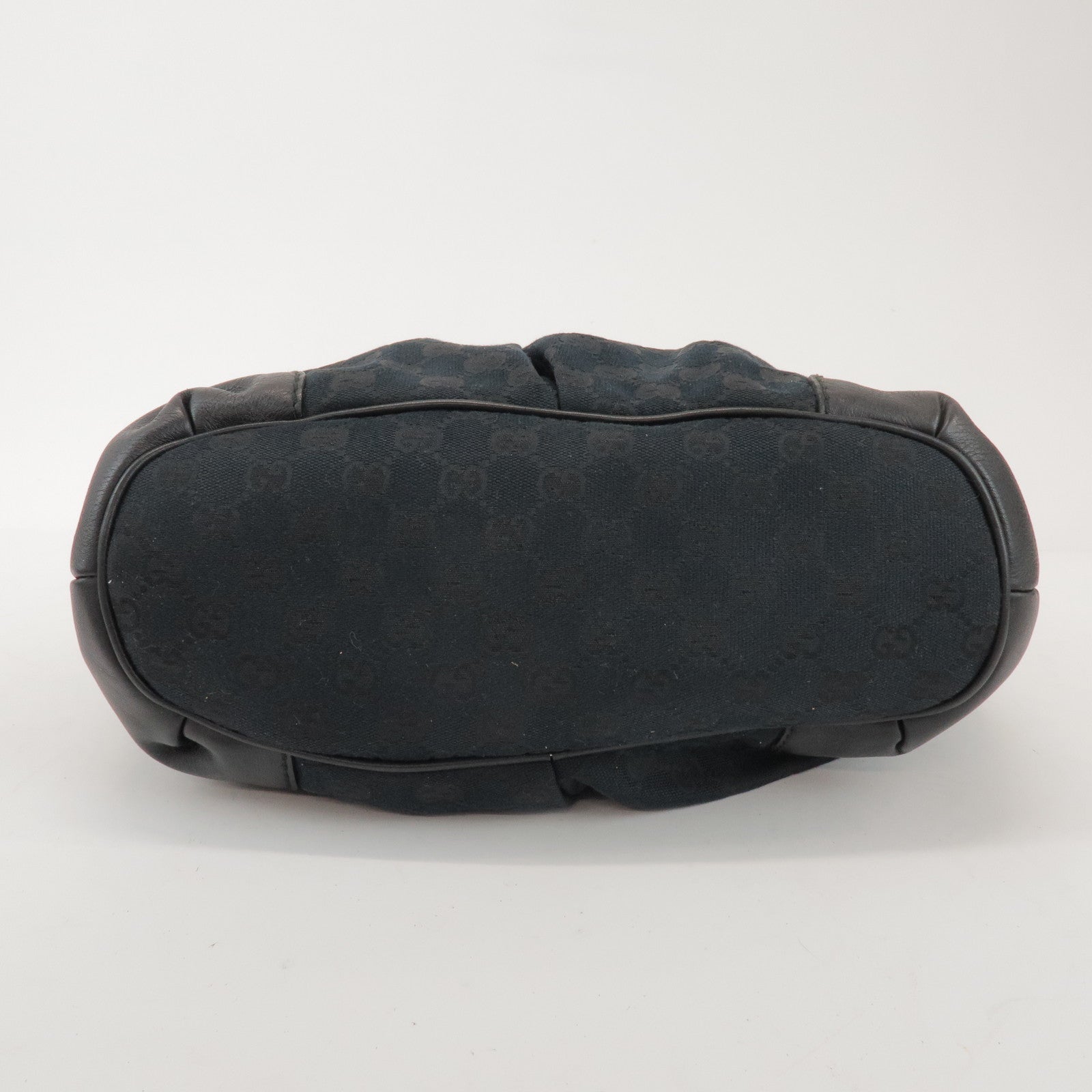 GUCCI Sukey Interlocking G GG Canvas Leather 2Way Bag Black 247902