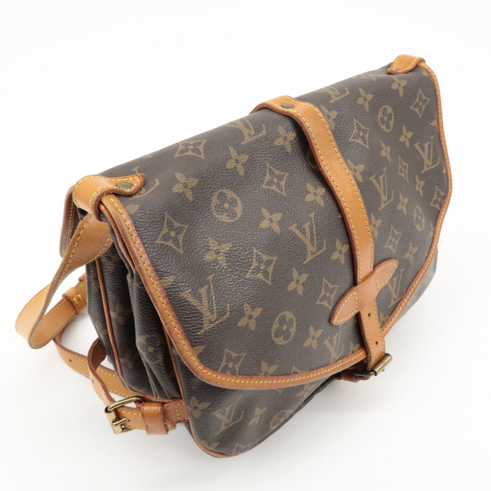 Louis Vuitton Monogram Saumur 30 Shoulder Bag Brown M42256 Used
