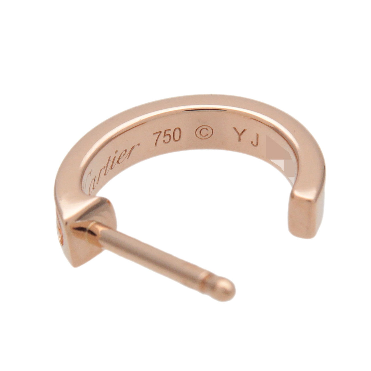 Cartier LOVE Hoop Earrings K18 750PG Rose Gold