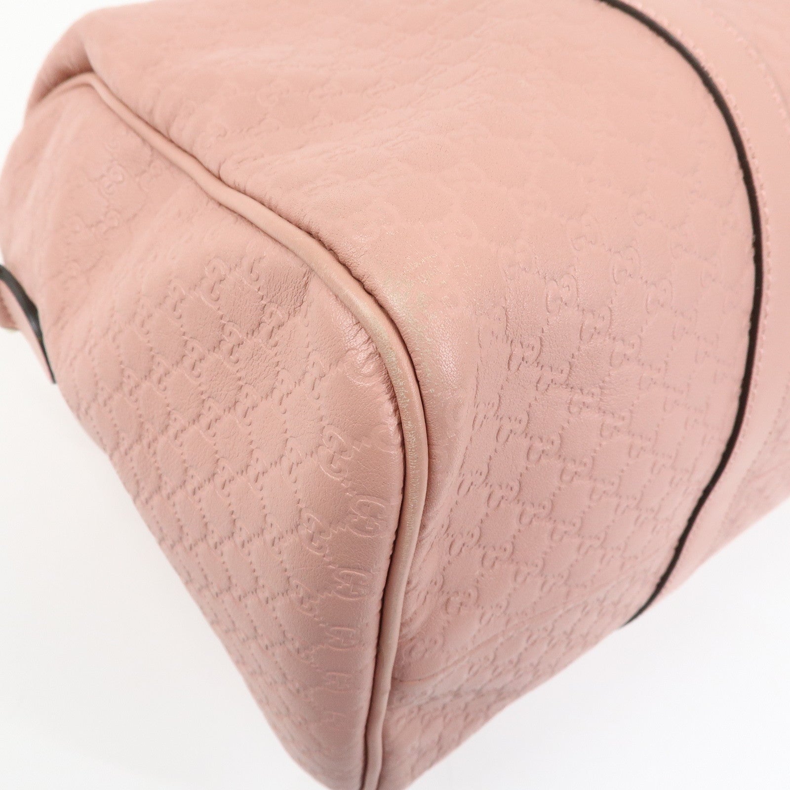 GUCCI Micro Guccissima 2Way Boston Hand Shoulder Bag Pink 449646